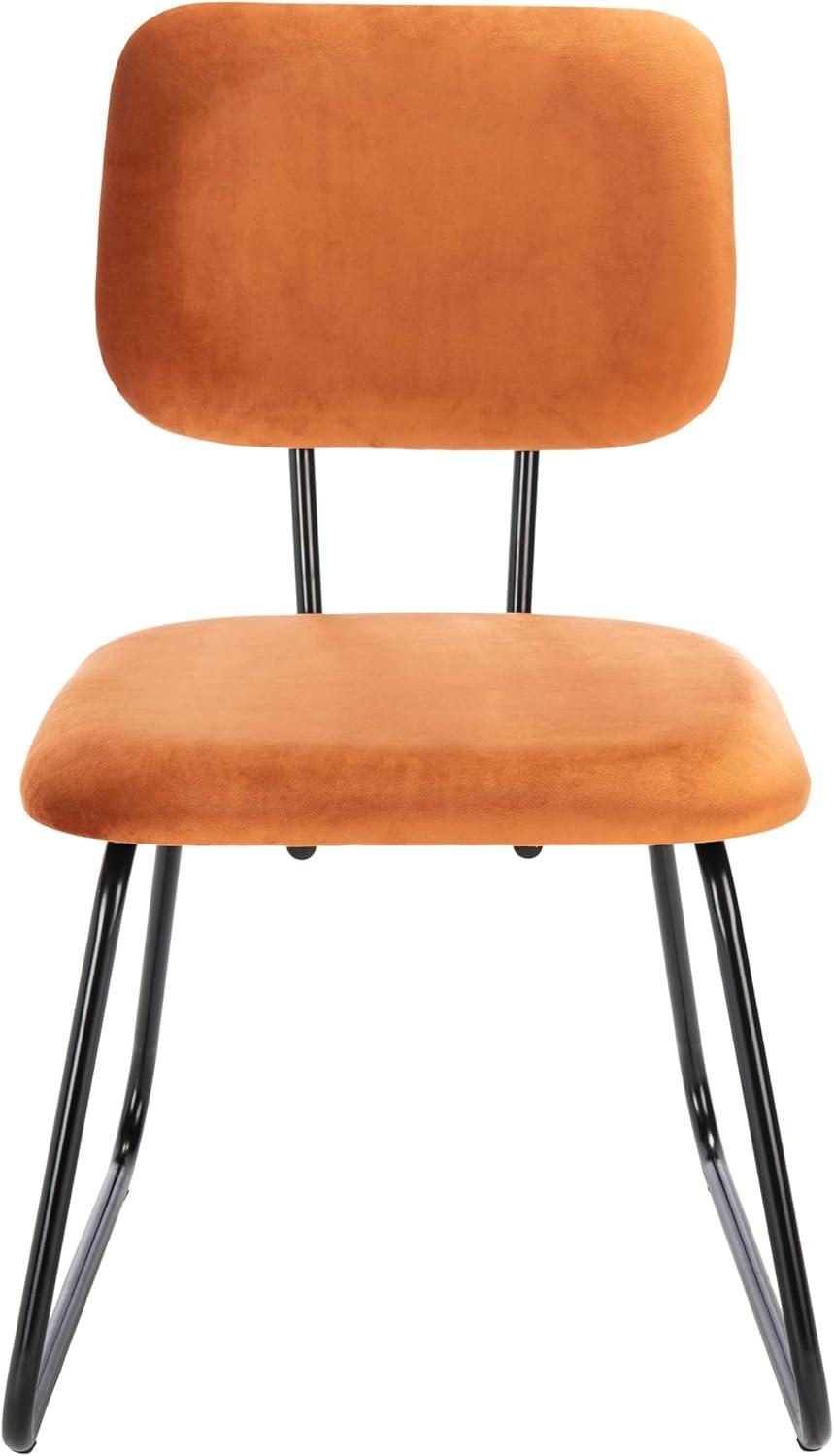 image:imageSAFAVIEH Home Collection Chavelle Modern Velvet Side Chair Set of 2 ACH6205ASET2 Malachite GreenBlackSiennaBlack