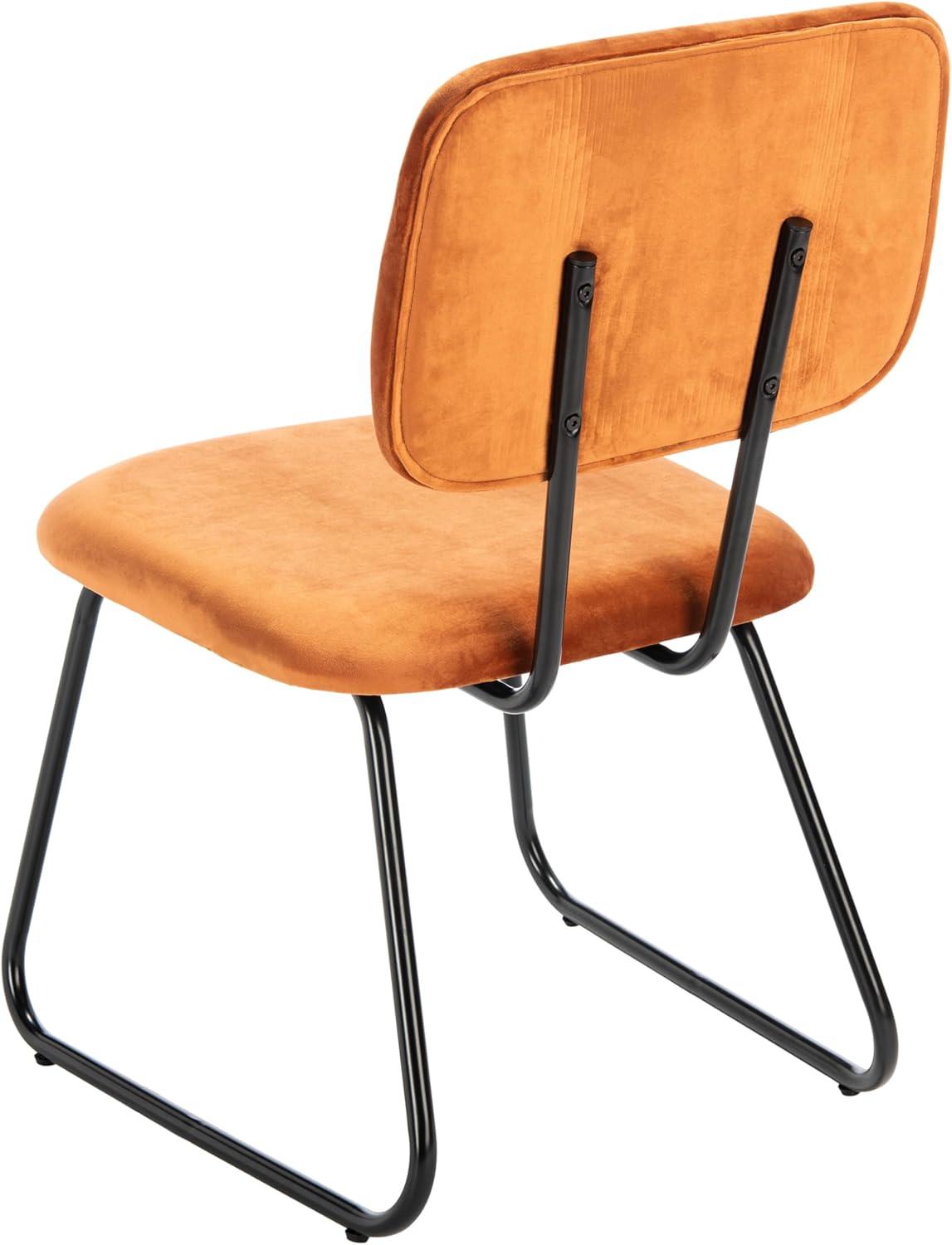 image:imageSAFAVIEH Home Collection Chavelle Modern Velvet Side Chair Set of 2 ACH6205ASET2 Malachite GreenBlackSiennaBlack