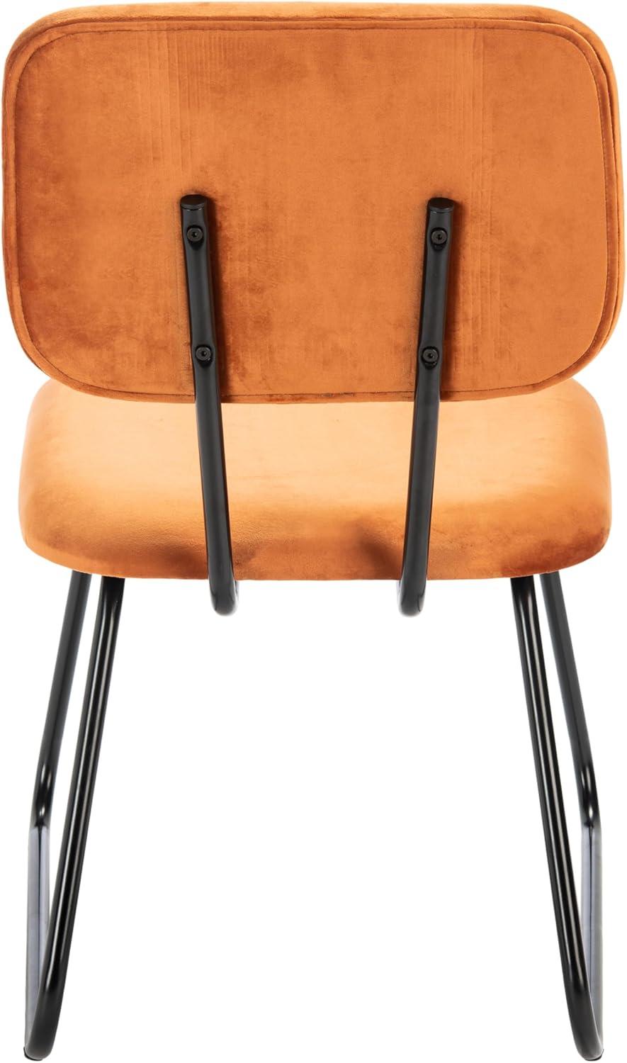 image:imageSAFAVIEH Home Collection Chavelle Modern Velvet Side Chair Set of 2 ACH6205ASET2 Malachite GreenBlackSiennaBlack