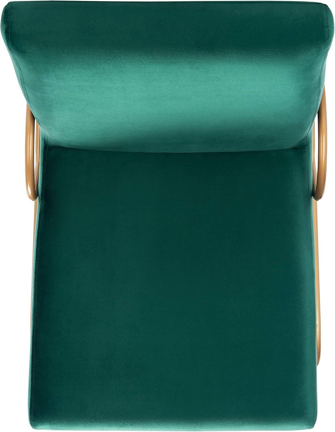 image:imageSAFAVIEH Home Collection Fanlia Emerald VelvetGold Side Chair Set of 2