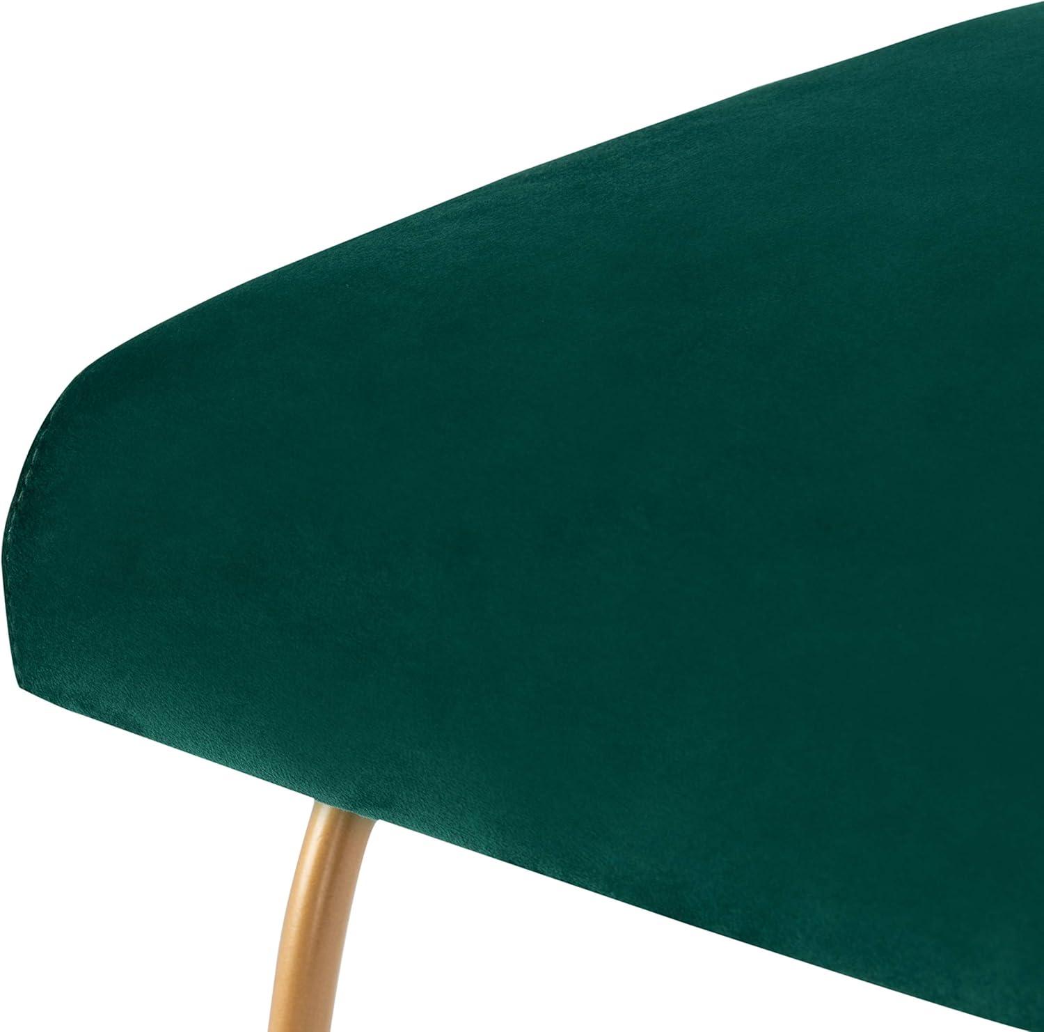 image:imageSAFAVIEH Home Collection Fanlia Emerald VelvetGold Side Chair Set of 2