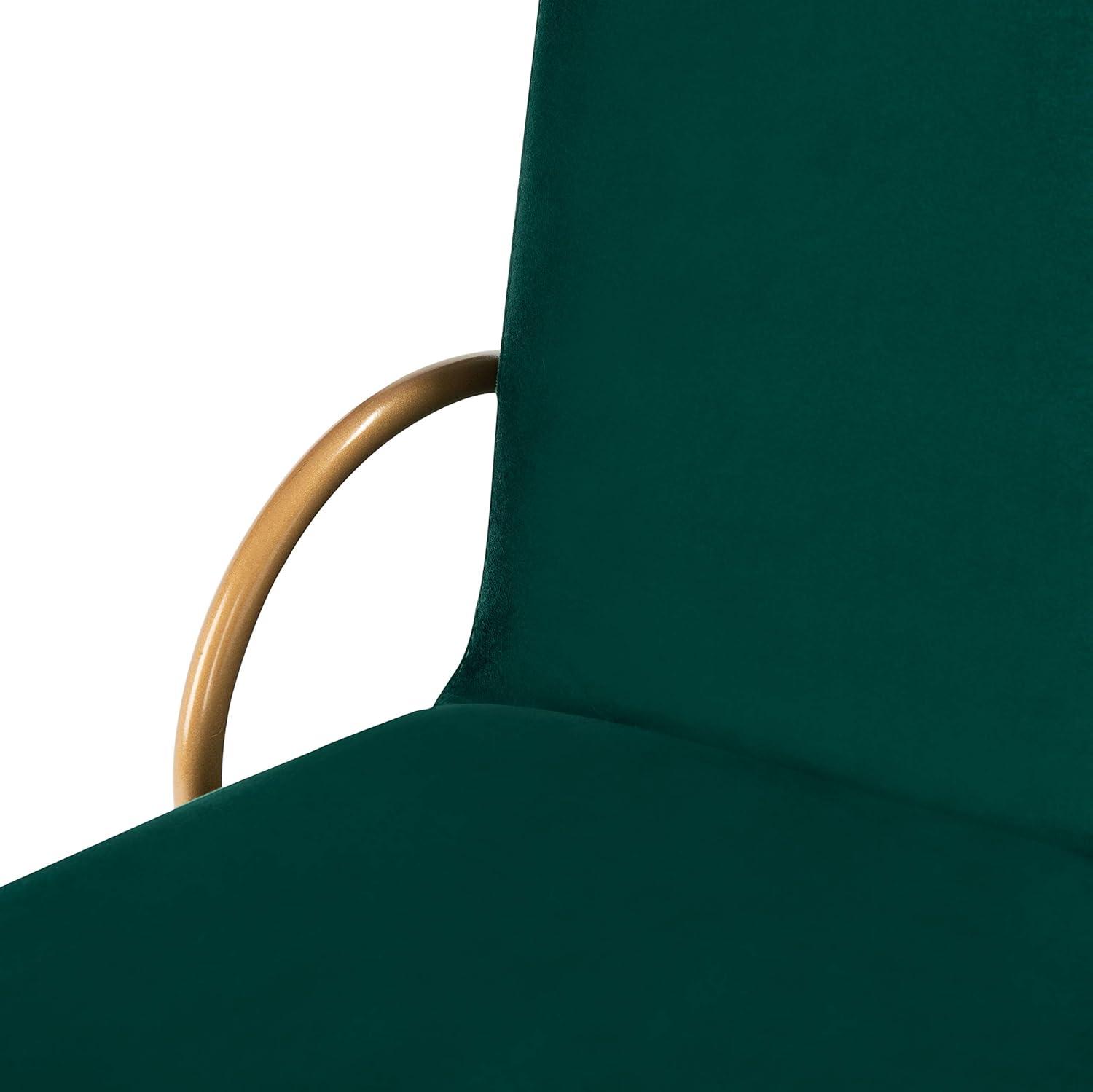 image:imageSAFAVIEH Home Collection Fanlia Emerald VelvetGold Side Chair Set of 2