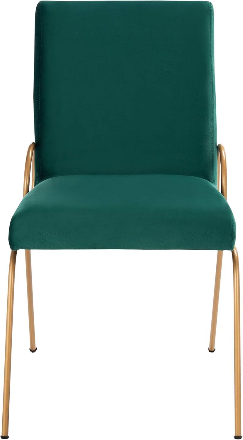 image:imageSAFAVIEH Home Collection Fanlia Emerald VelvetGold Side Chair Set of 2
