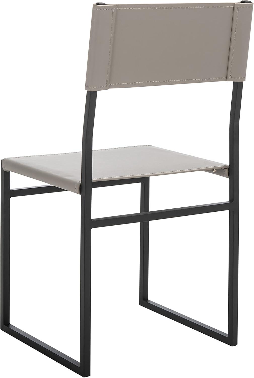 image:imageSAFAVIEH Home Collection Layne Light GreyBlack Dining Chair Set of 2 Fully AssembledLight GreyBlack