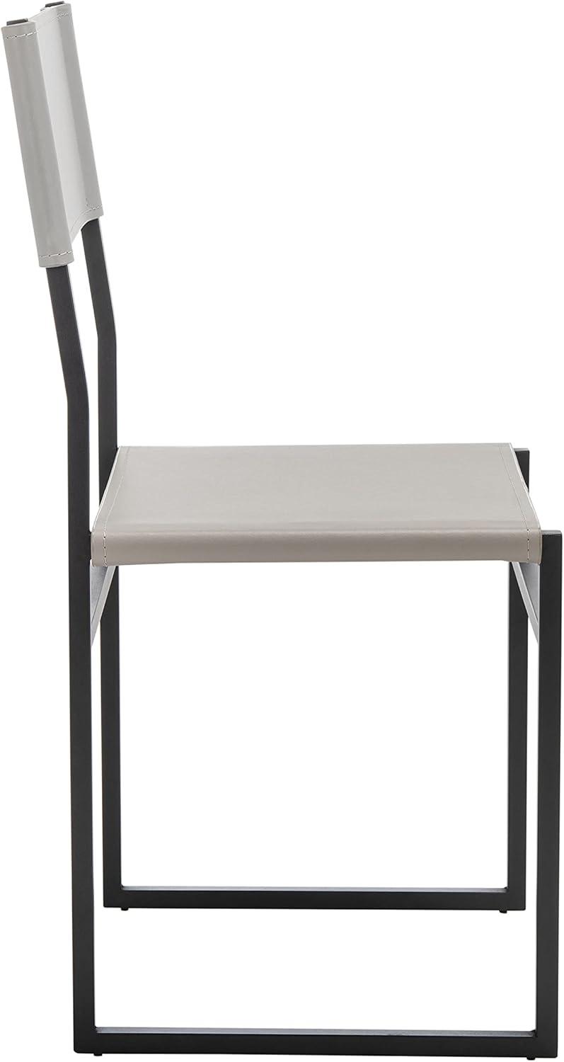 image:imageSAFAVIEH Home Collection Layne Light GreyBlack Dining Chair Set of 2 Fully AssembledLight GreyBlack