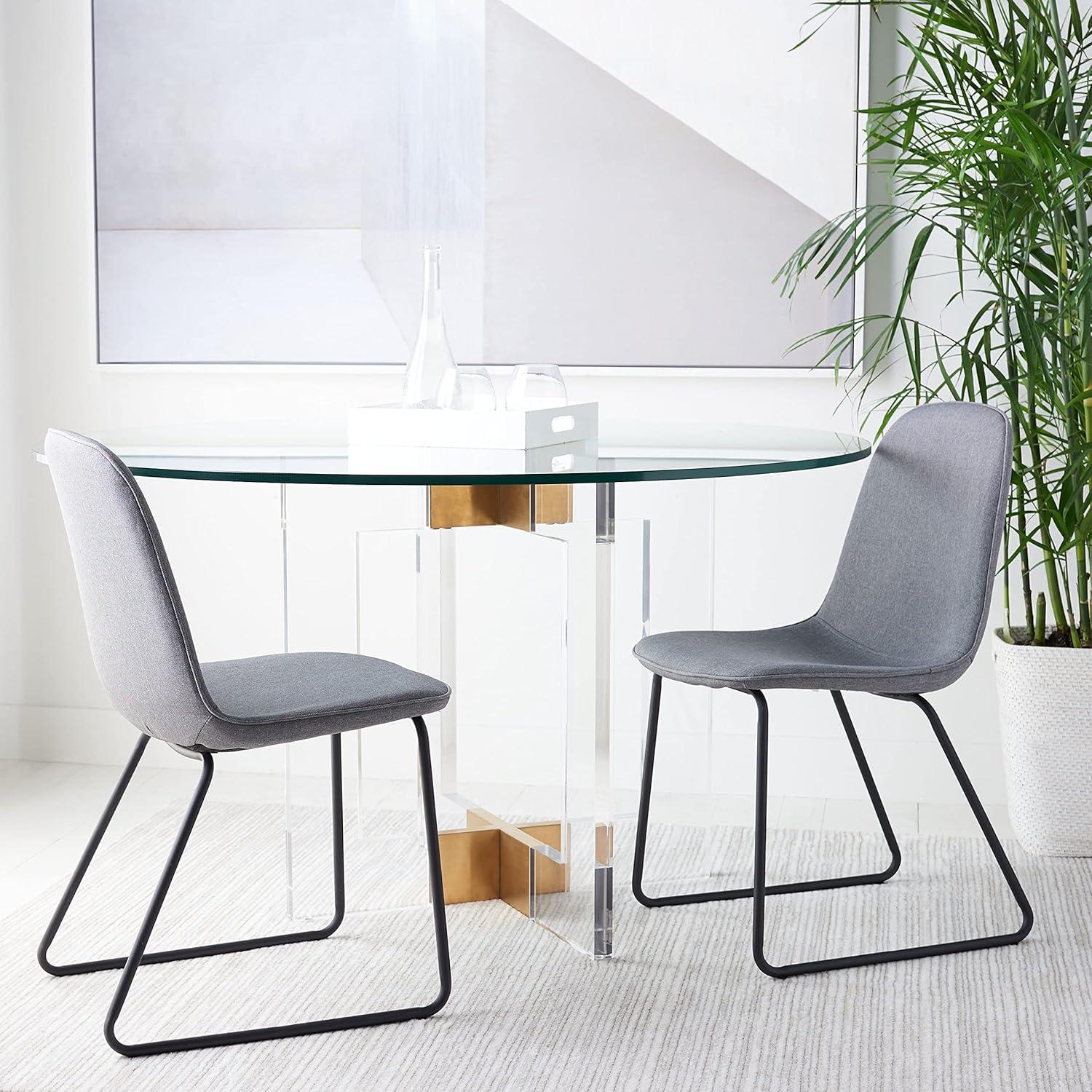 image:imageSAFAVIEH Home Collection Makalu GreyBlack Living Room Accent Dining Chair