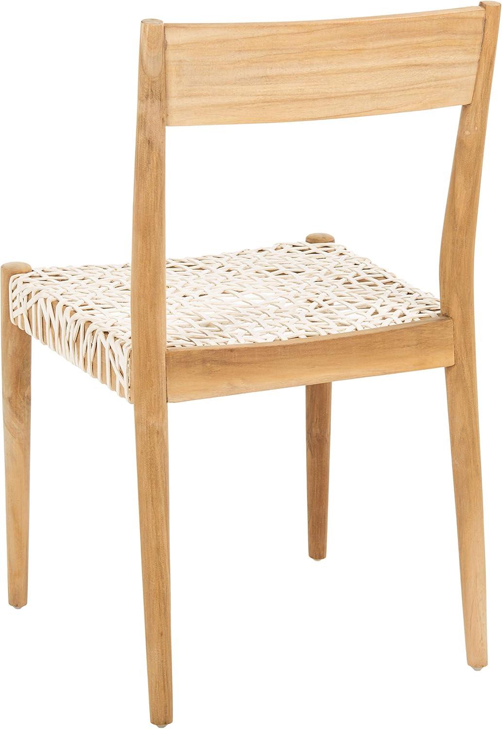 image:imageSAFAVIEH Home Collection Pranit Leather Wood 18inch Set of 2 Dining Chair CognacNaturalWhite Natural