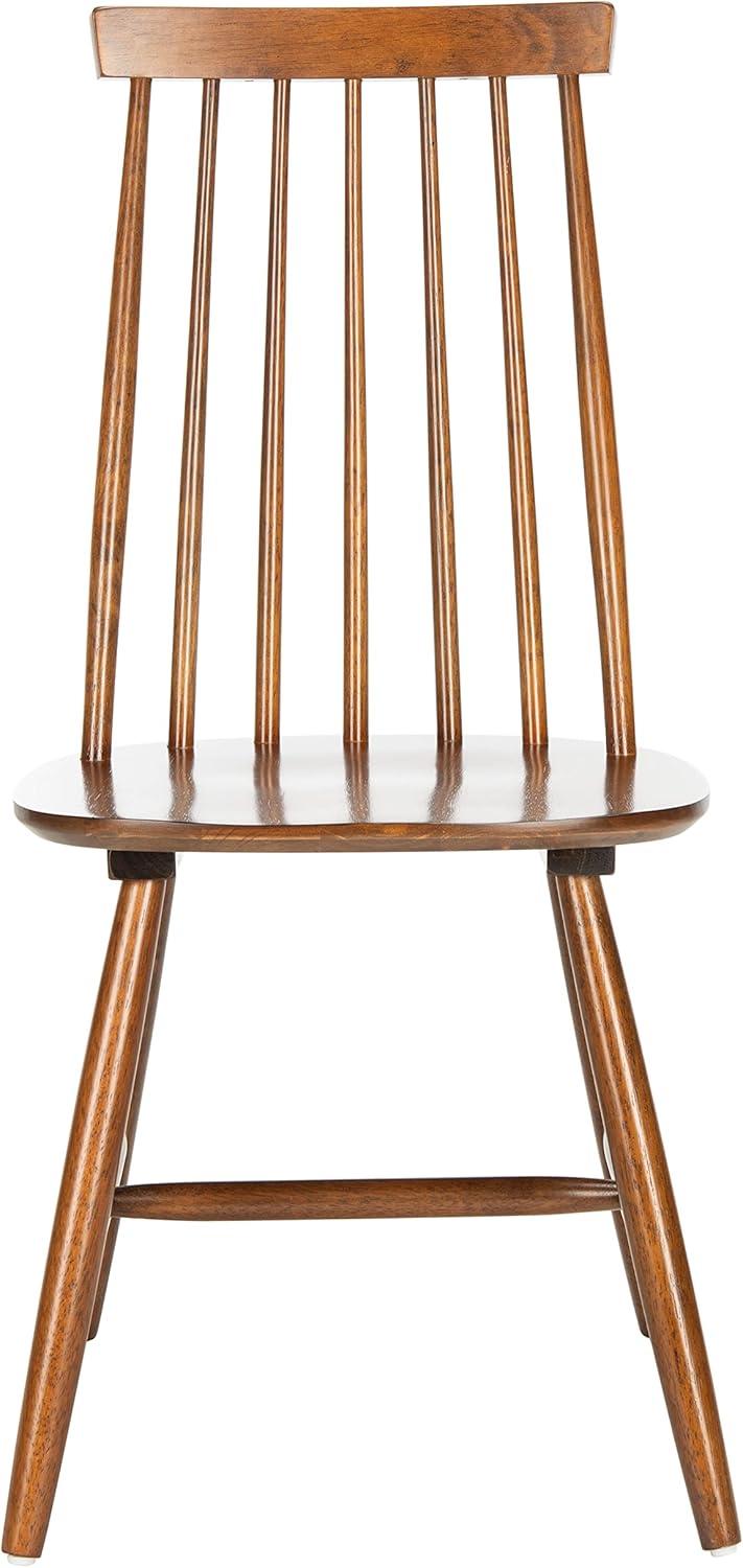 image:imageSAFAVIEH Home Collection Priam Farmhouse Walnut Brown Spindle Back Living Room Accent Dining Chair