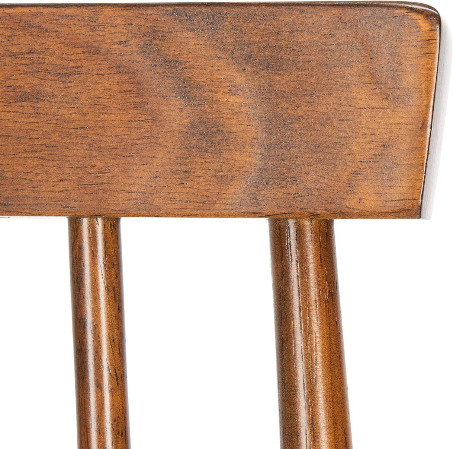 image:imageSAFAVIEH Home Collection Priam Farmhouse Walnut Brown Spindle Back Living Room Accent Dining Chair