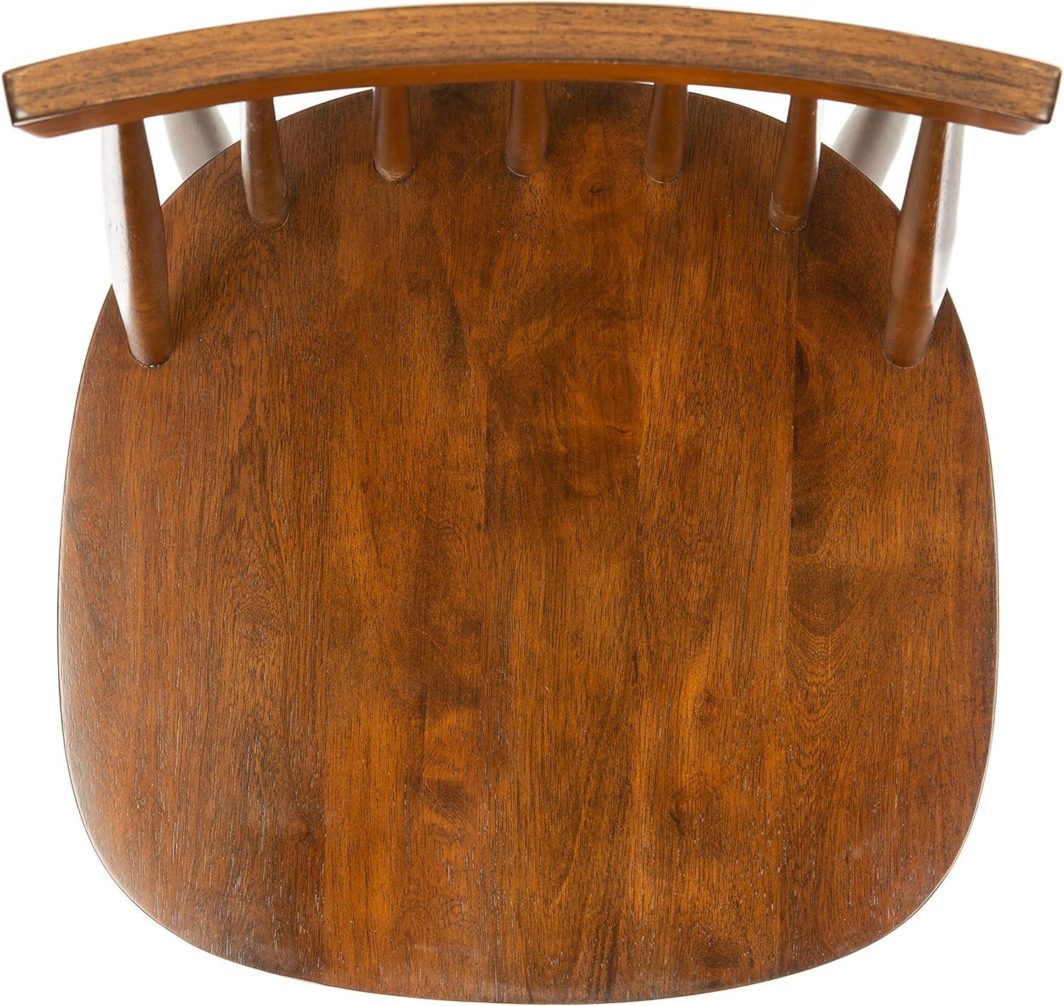 image:imageSAFAVIEH Home Collection Priam Farmhouse Walnut Brown Spindle Back Living Room Accent Dining Chair
