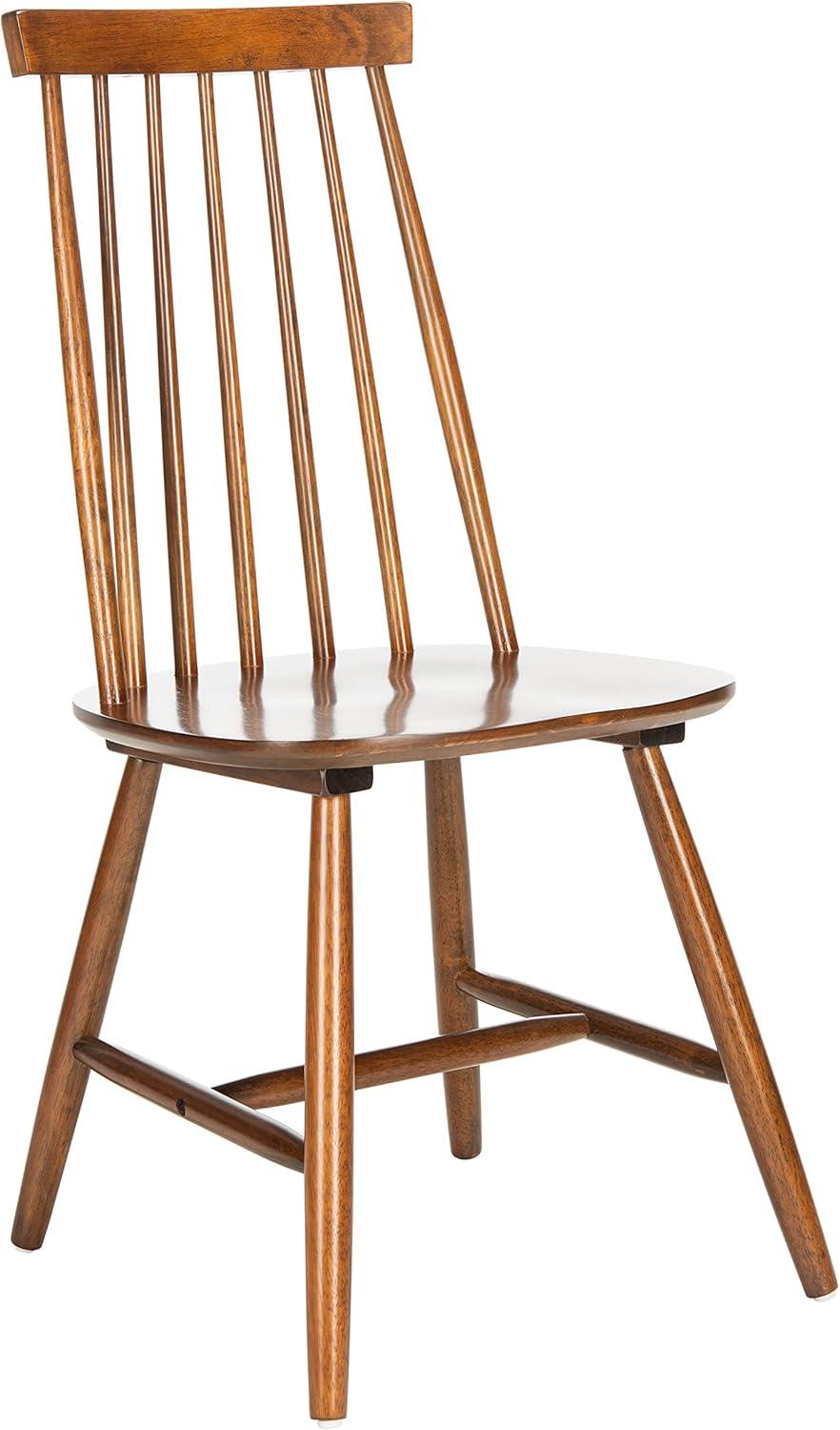 image:imageSAFAVIEH Home Collection Priam Farmhouse Walnut Brown Spindle Back Living Room Accent Dining Chair
