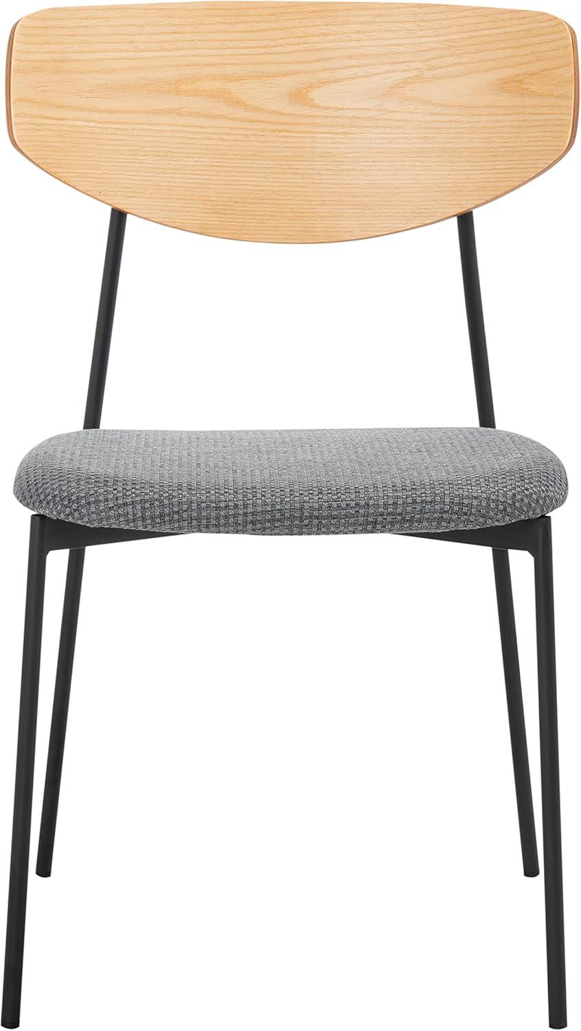 image:imageSAFAVIEH Home Collection Ryker OakBlack Dining Chair Set of 2 Fully AssembledOakGrey