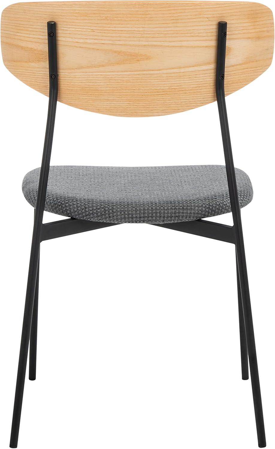 image:imageSAFAVIEH Home Collection Ryker OakBlack Dining Chair Set of 2 Fully AssembledOakGrey