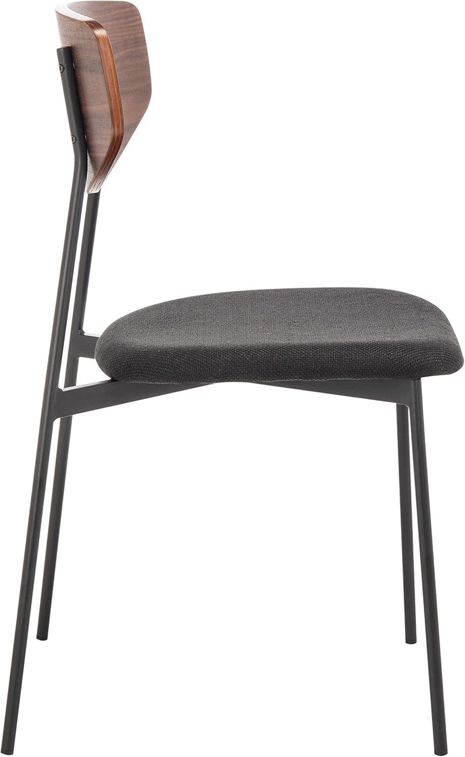 image:imageSAFAVIEH Home Collection Ryker OakBlack Dining Chair Set of 2 Fully AssembledWalnut Black