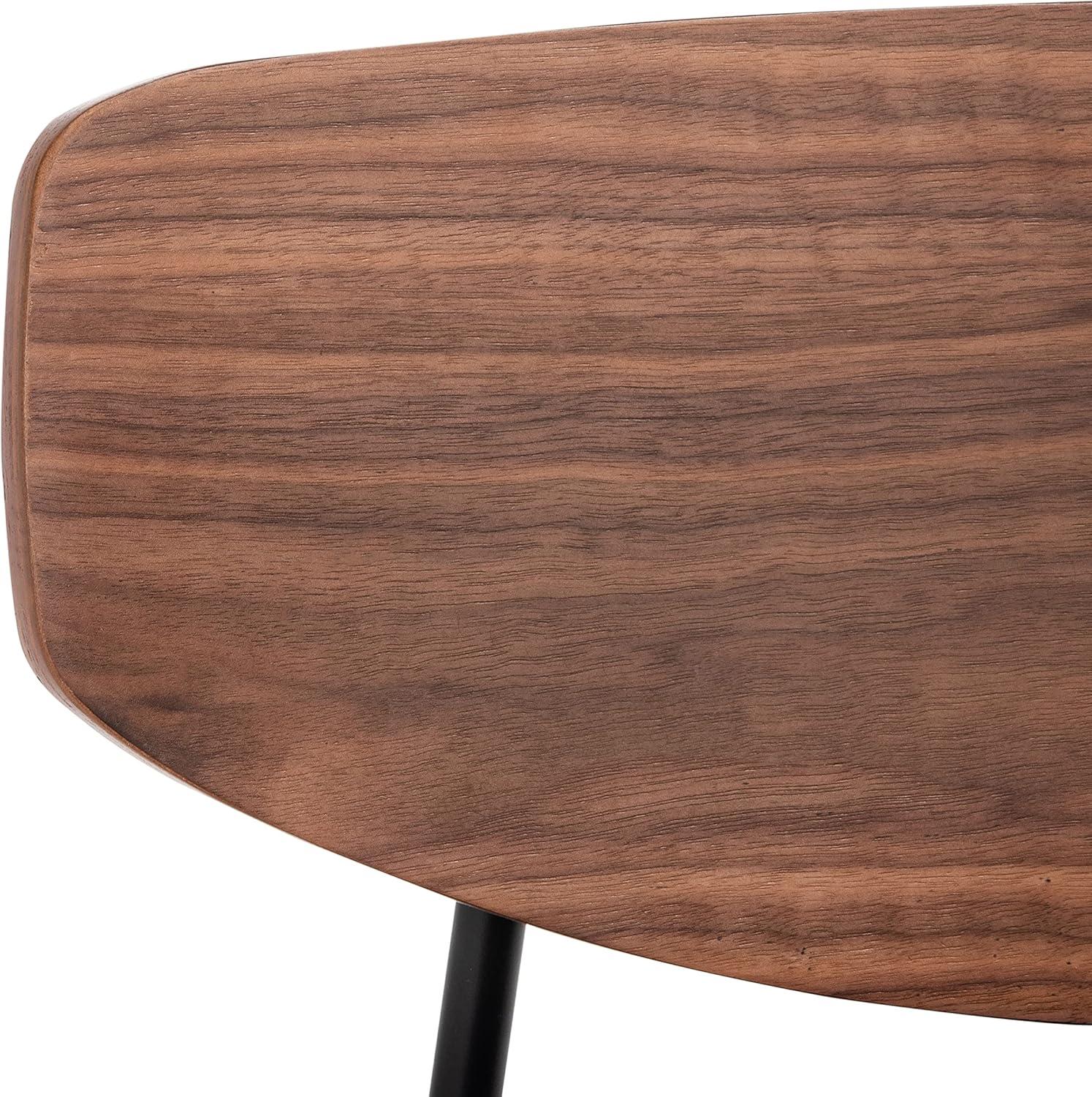 image:imageSAFAVIEH Home Collection Ryker OakBlack Dining Chair Set of 2 Fully AssembledWalnut Black