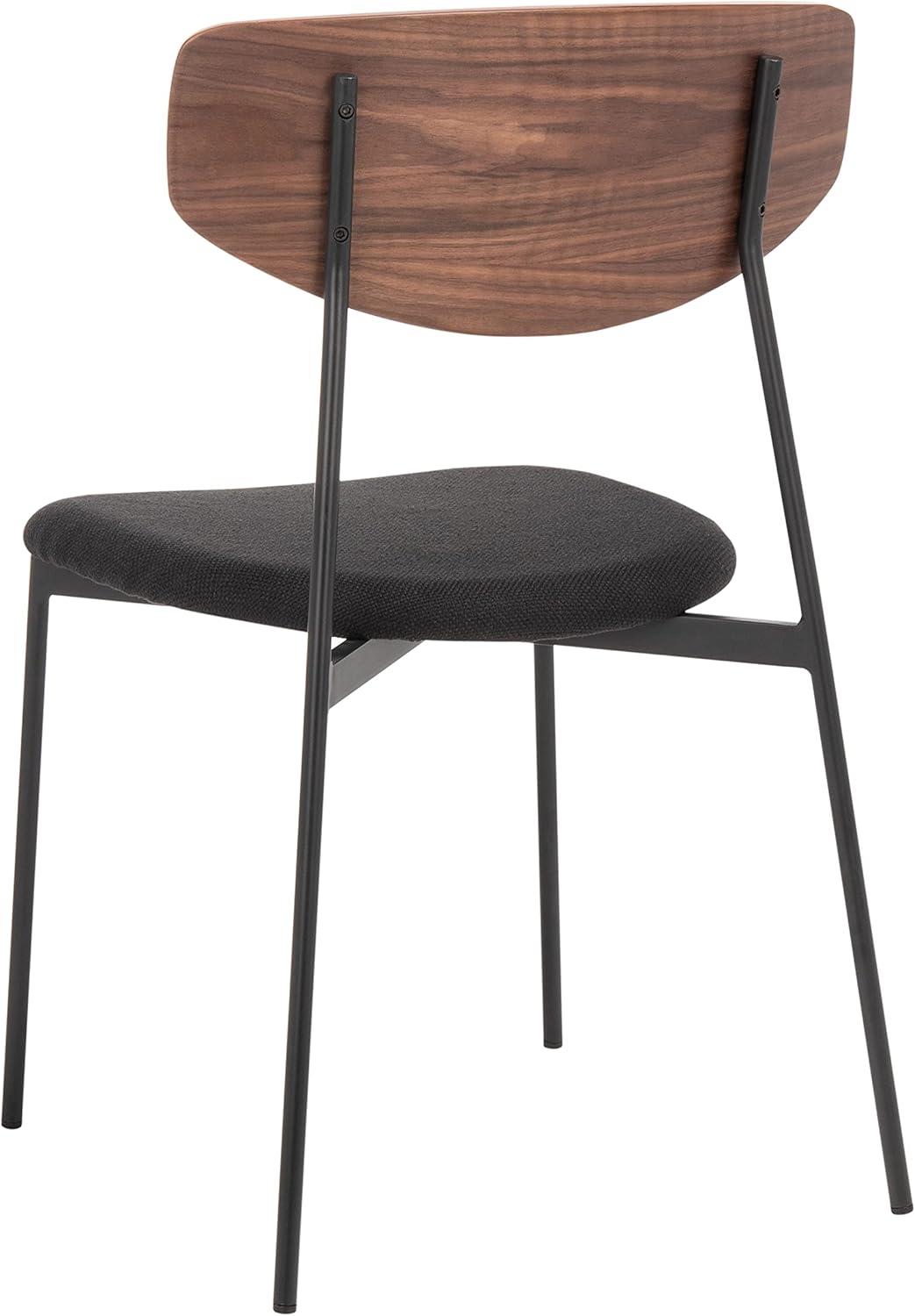 image:imageSAFAVIEH Home Collection Ryker OakBlack Dining Chair Set of 2 Fully AssembledWalnut Black