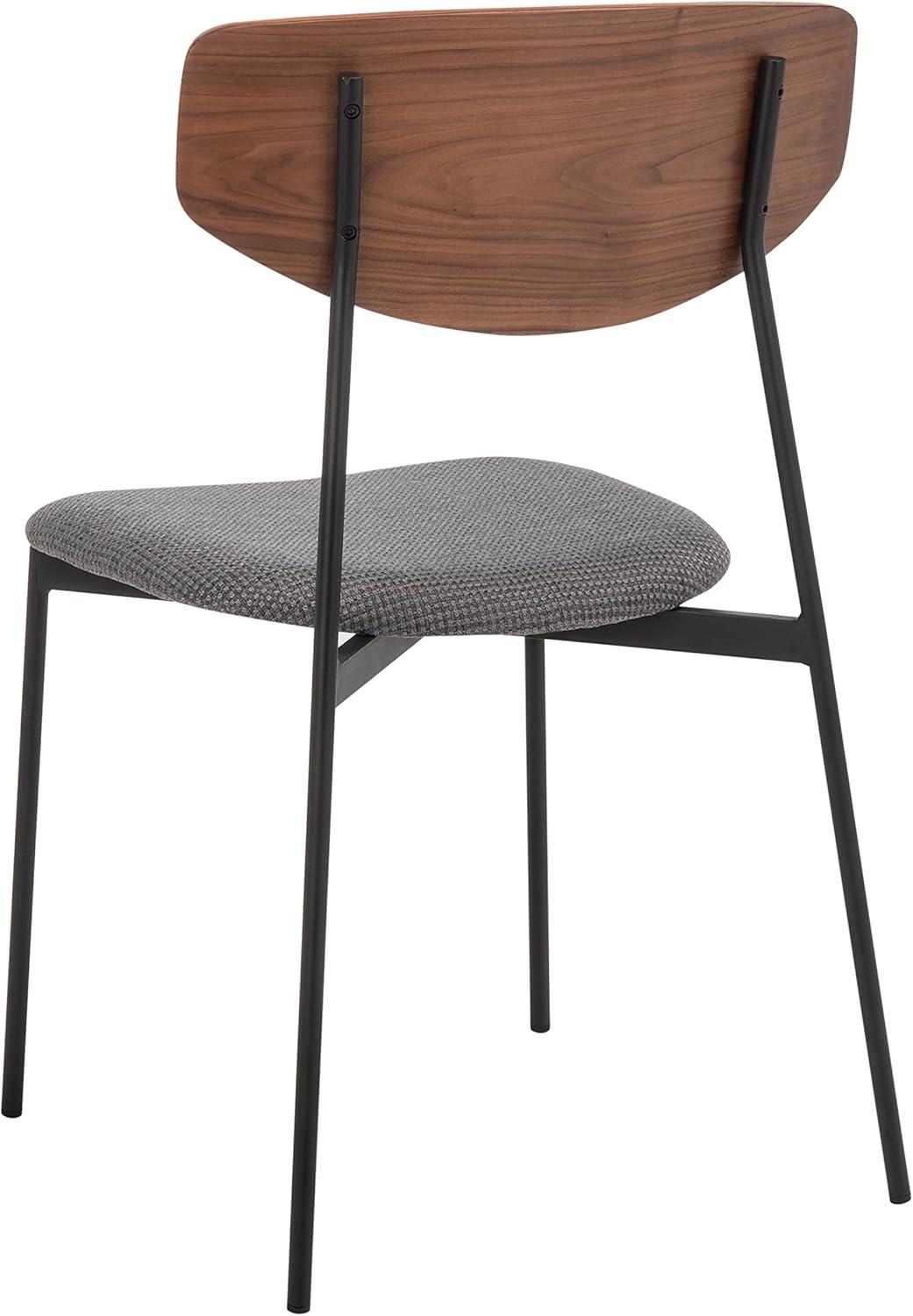 image:imageSAFAVIEH Home Collection Ryker OakBlack Dining Chair Set of 2 Fully AssembledWalnut Grey