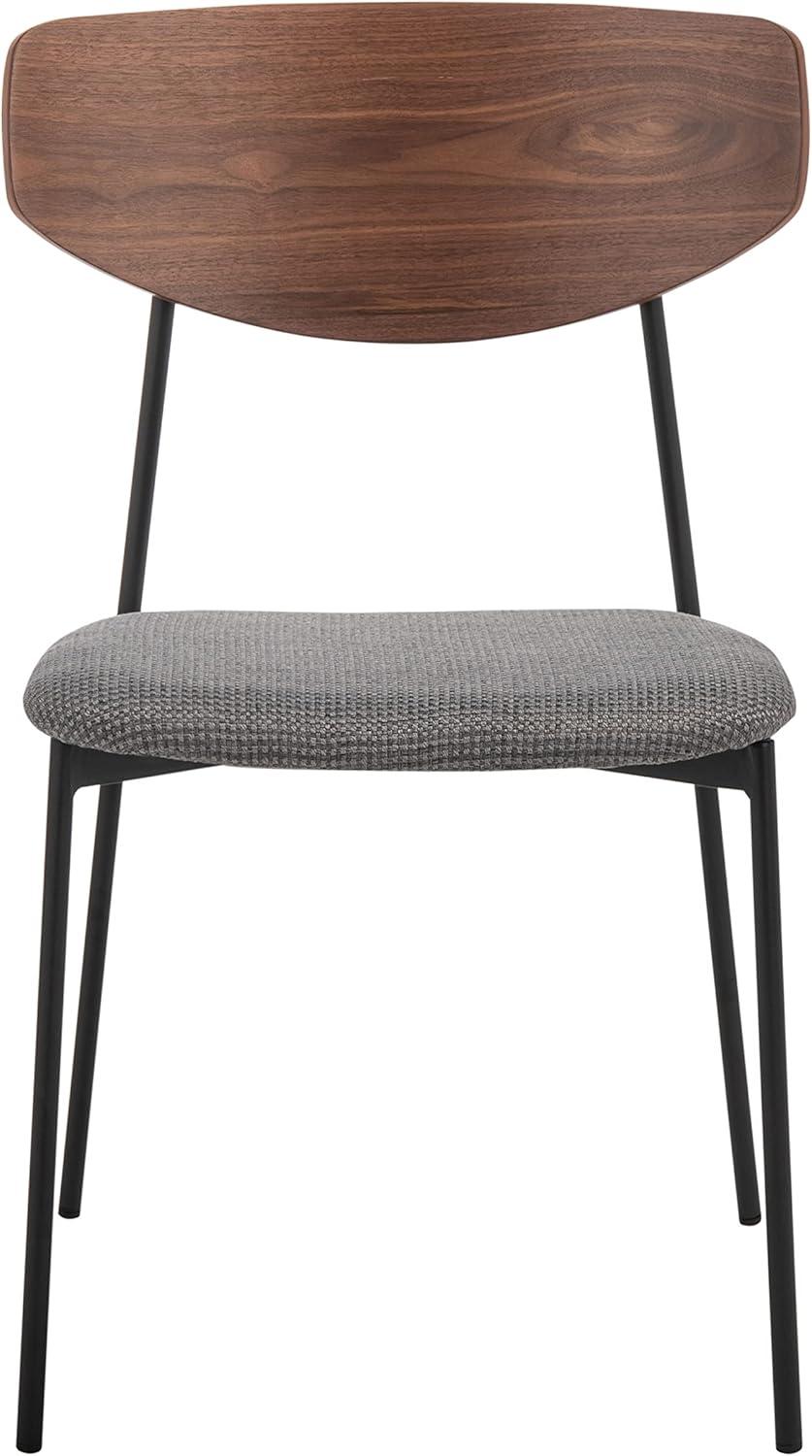 image:imageSAFAVIEH Home Collection Ryker OakBlack Dining Chair Set of 2 Fully AssembledWalnut Grey