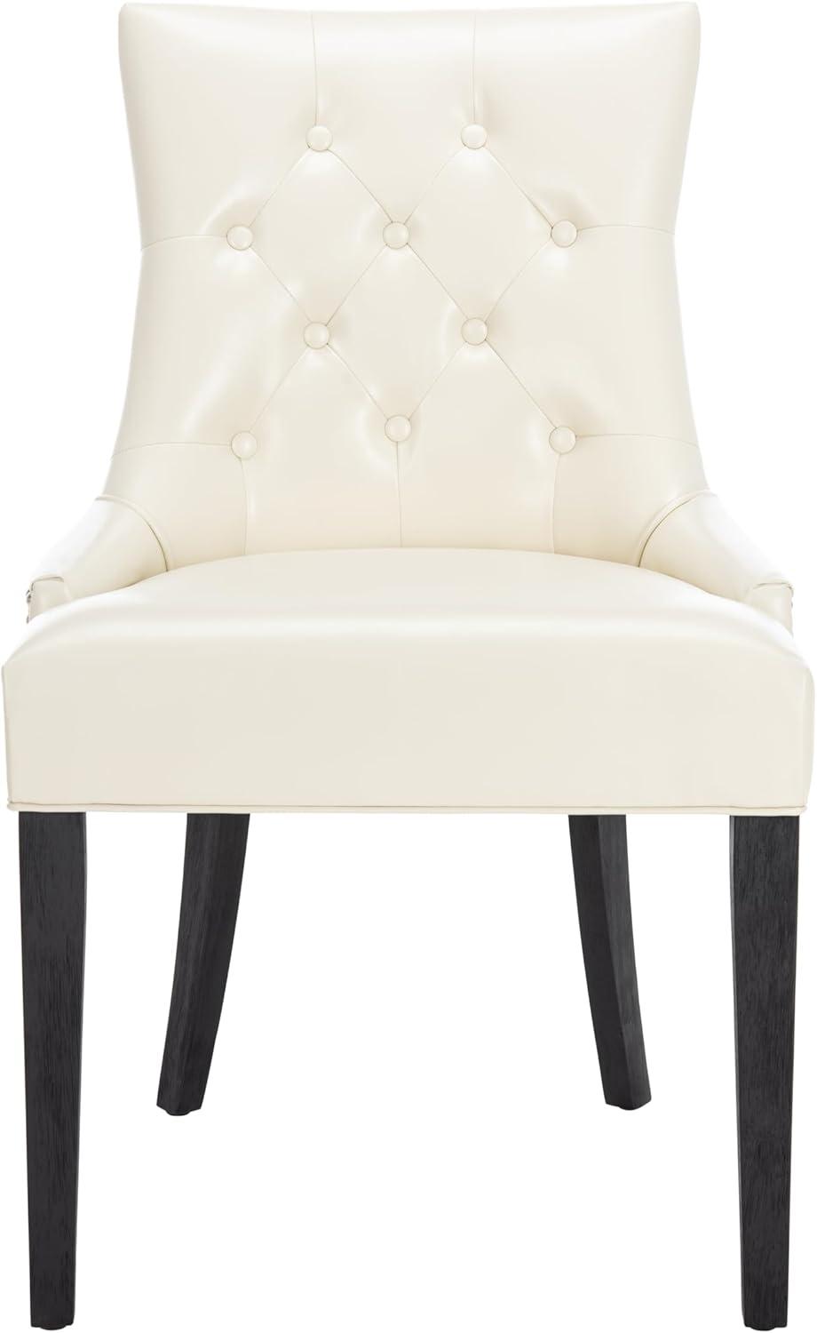 image:imageSAFAVIEH Mercer Collection Heather Beige Linen Nailhead Dining ChairCream