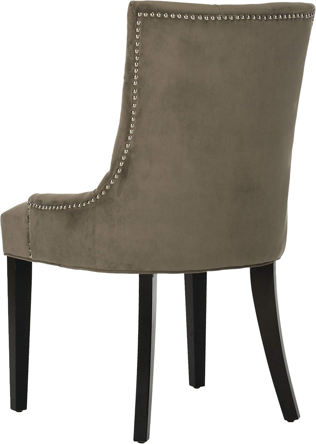 image:imageSAFAVIEH Mercer Collection Heather Beige Linen Nailhead Dining ChairGrey