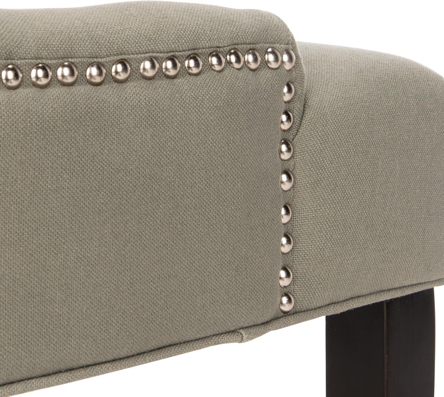 image:imageSAFAVIEH Mercer Collection Heather Beige Linen Nailhead Dining ChairSea Mist
