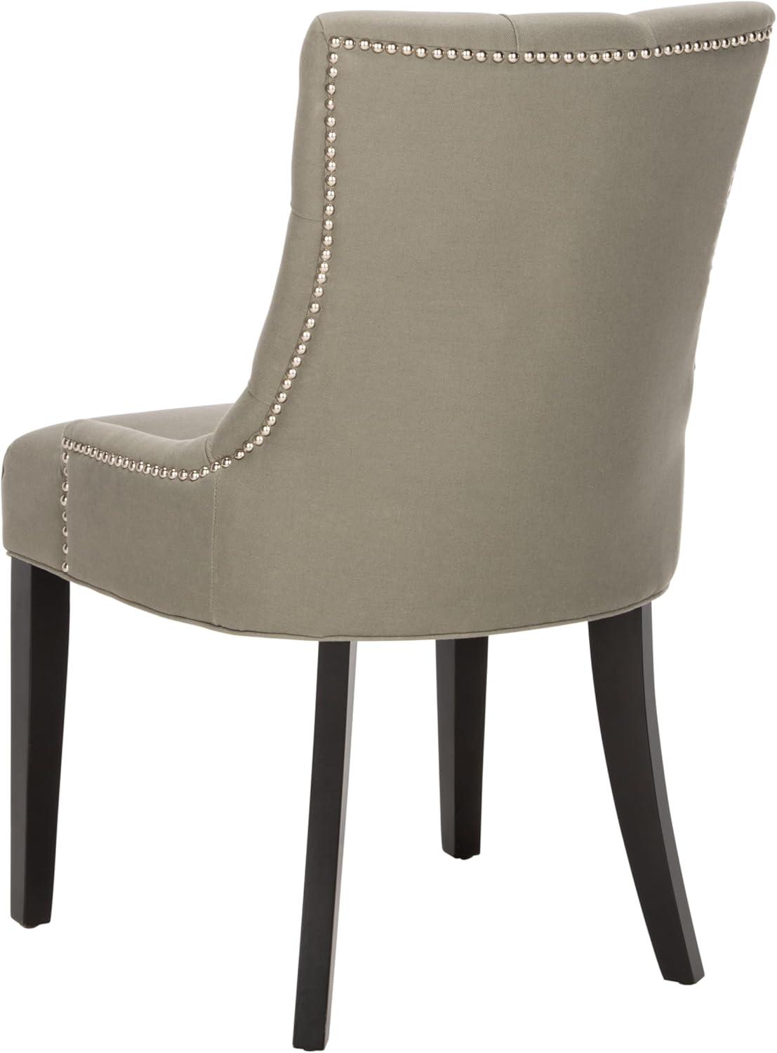image:imageSAFAVIEH Mercer Collection Heather Beige Linen Nailhead Dining ChairSea Mist