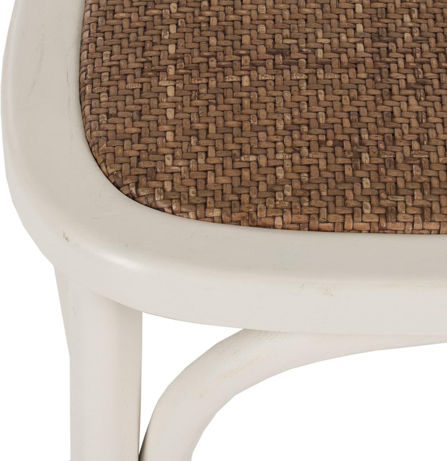 image:imageSafavieh American Homes Collection Franklin Farmhouse XBack Antique White Side ChairWhite