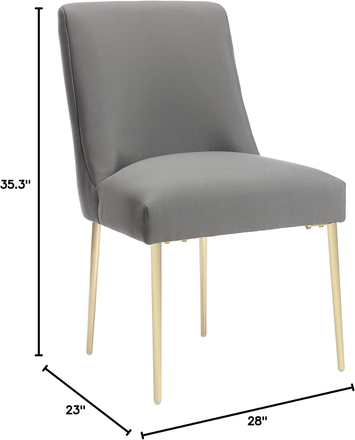 image:imageSafavieh Couture Home Nolita Glam Mustard Velvet Dining ChairCharcoal Grey