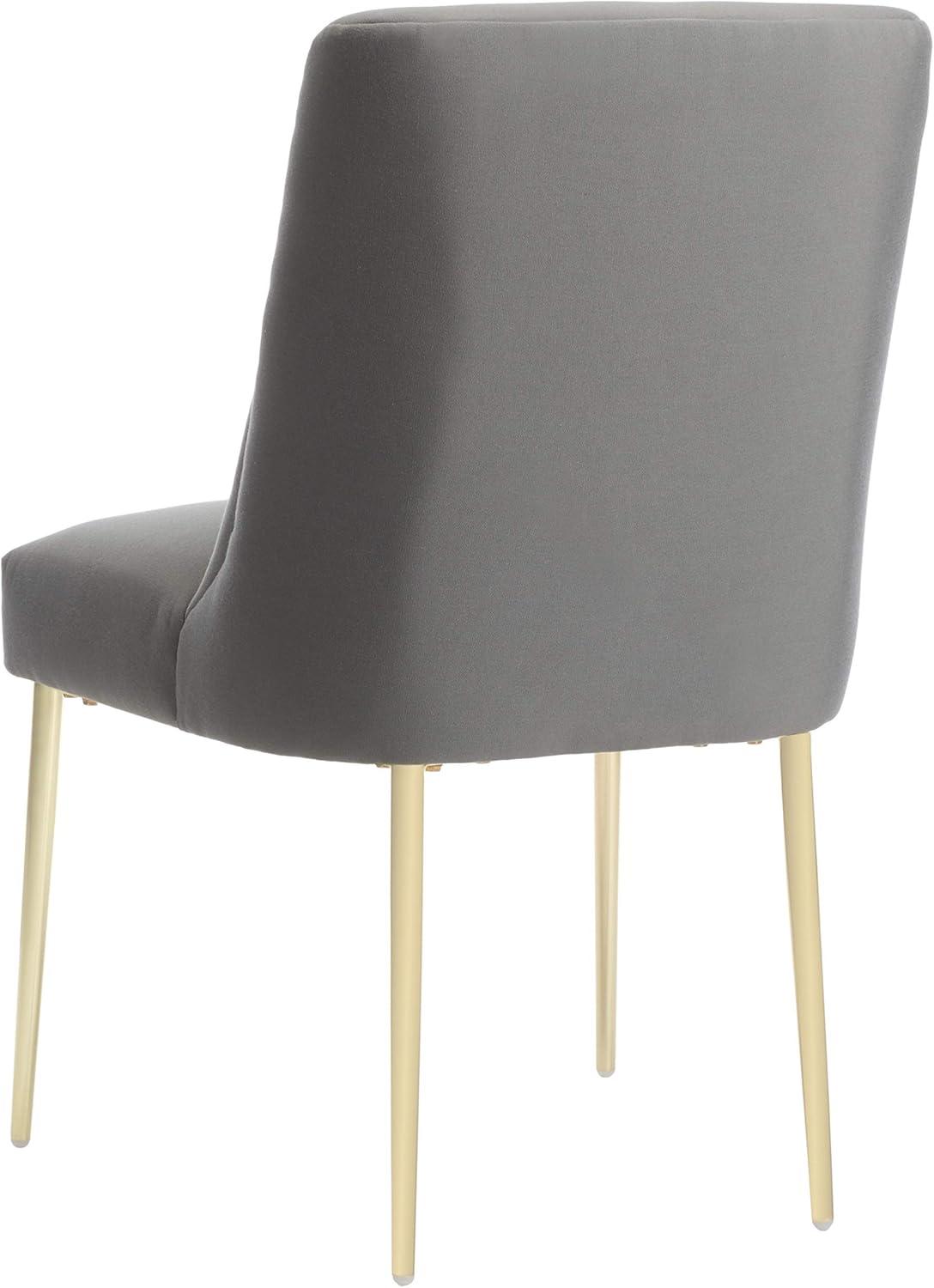image:imageSafavieh Couture Home Nolita Glam Mustard Velvet Dining ChairCharcoal Grey