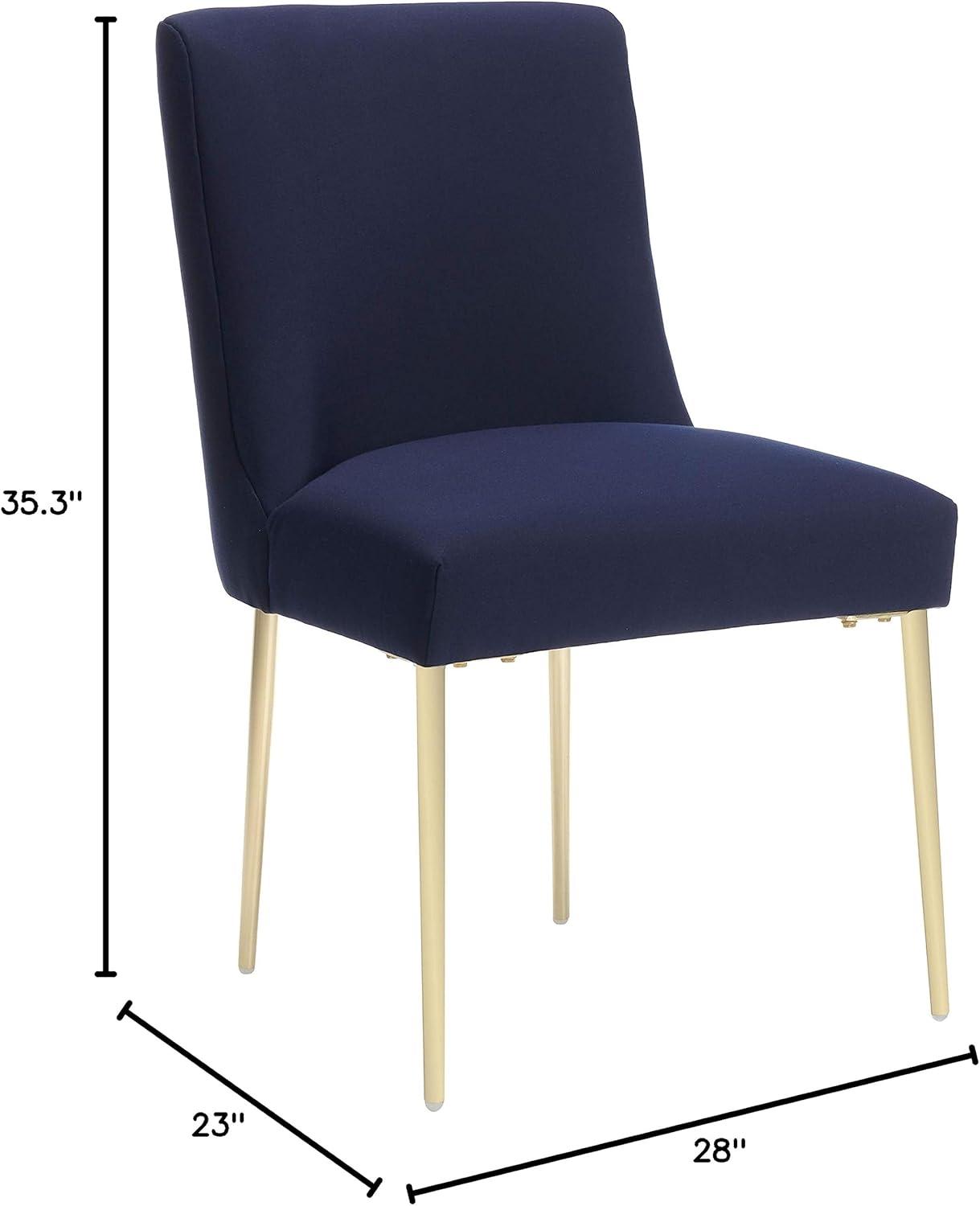 image:imageSafavieh Couture Home Nolita Glam Mustard Velvet Dining ChairNavy
