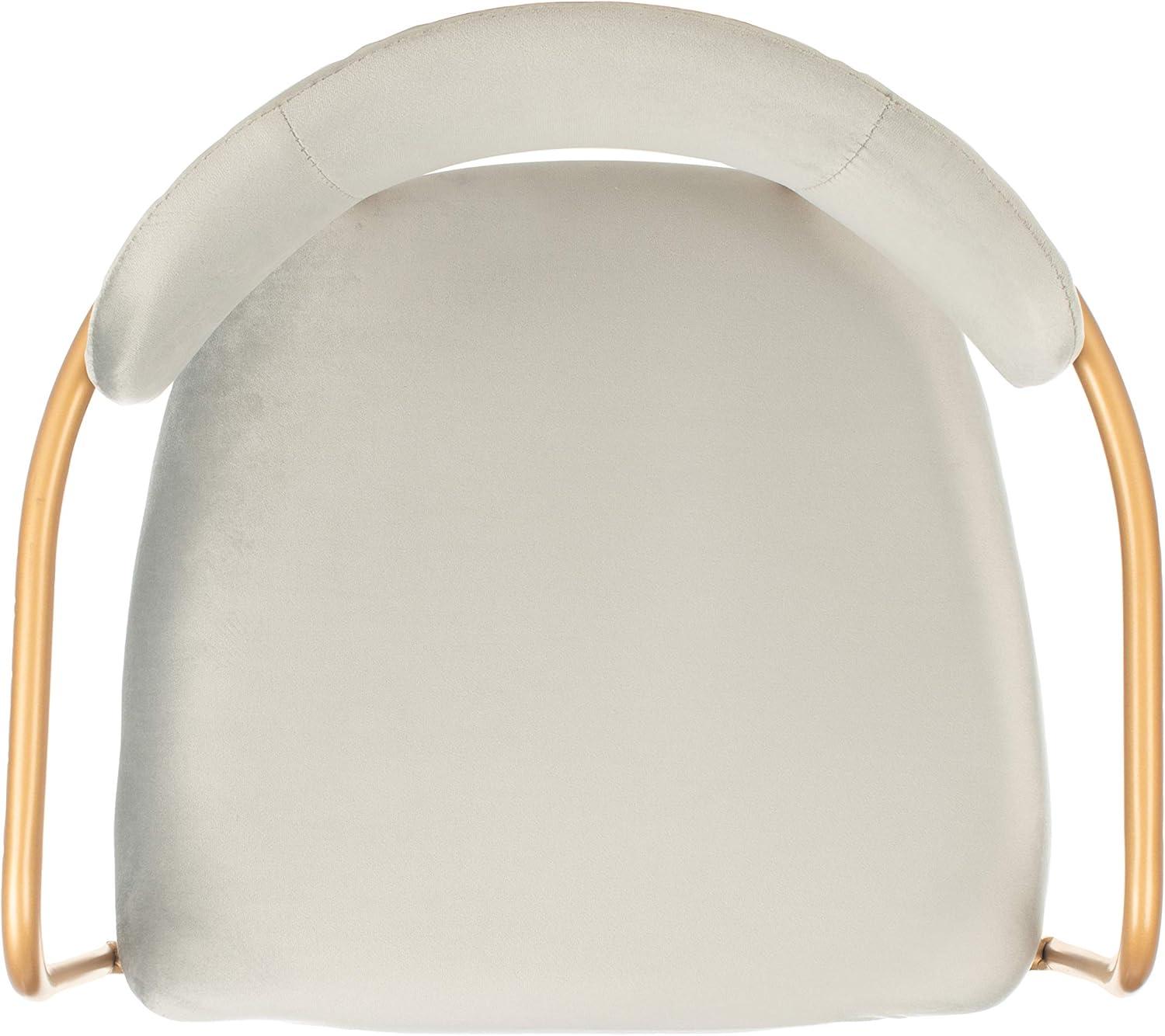 image:imageSafavieh Home Camille Grey Velvet and Gold Low Back Side Chair Set of 2Grey Gold