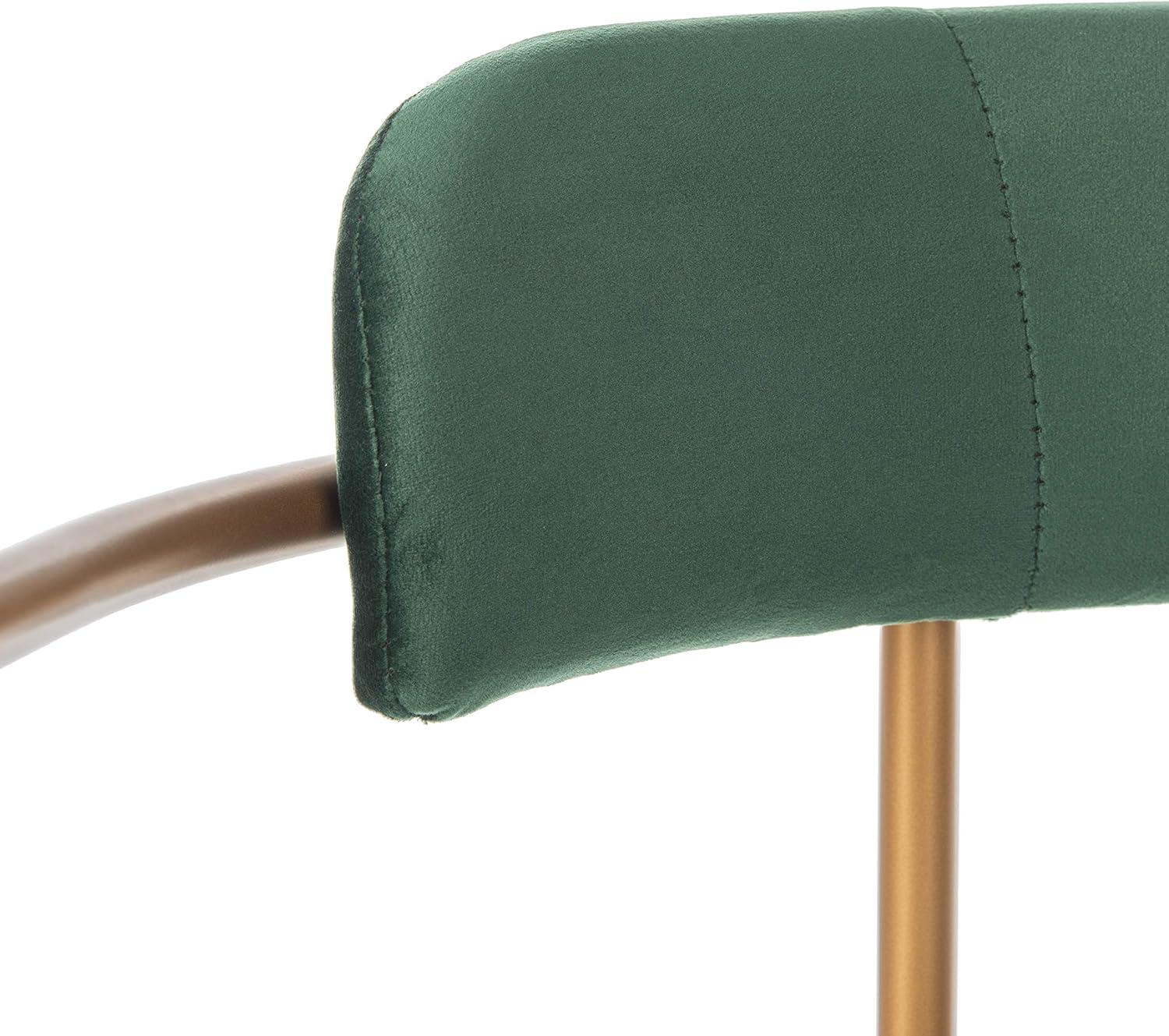 image:imageSafavieh Home Camille Grey Velvet and Gold Low Back Side Chair Set of 2Malachite Green Gold