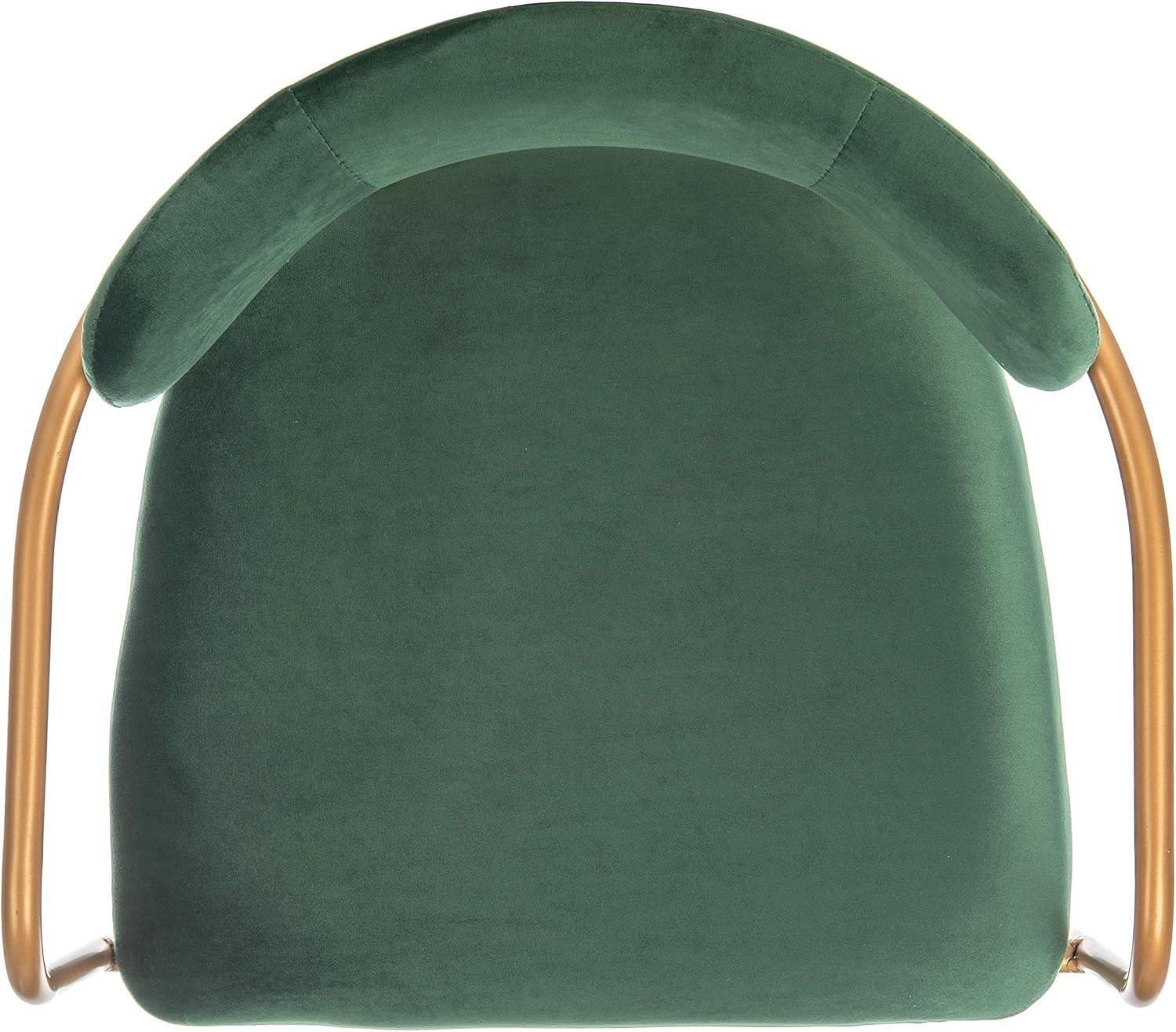 image:imageSafavieh Home Camille Grey Velvet and Gold Low Back Side Chair Set of 2Malachite Green Gold