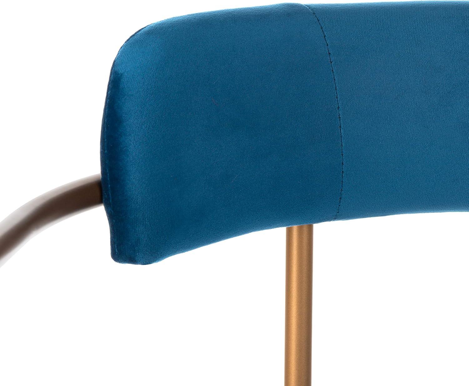 image:imageSafavieh Home Camille Grey Velvet and Gold Low Back Side Chair Set of 2Navy Gold