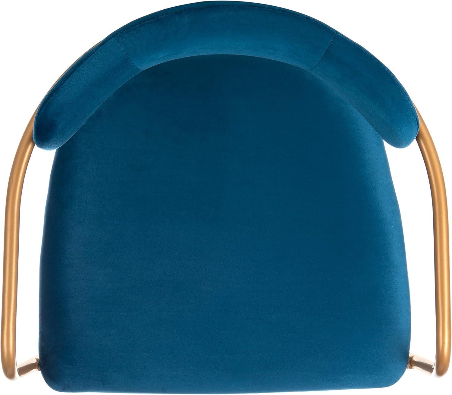 image:imageSafavieh Home Camille Grey Velvet and Gold Low Back Side Chair Set of 2Navy Gold