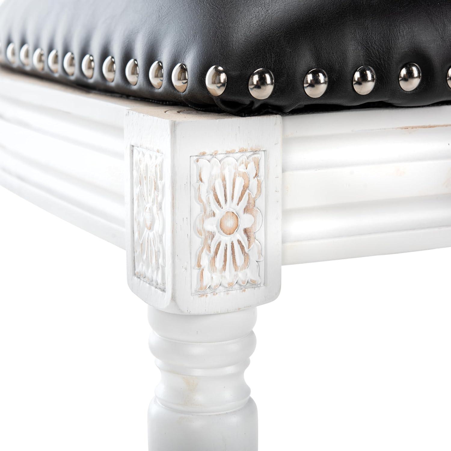 image:imageSafavieh Home Collection Holloway 19H French Brasserie Linen Oval Light Grey and Cream Side ChairBlack Cream