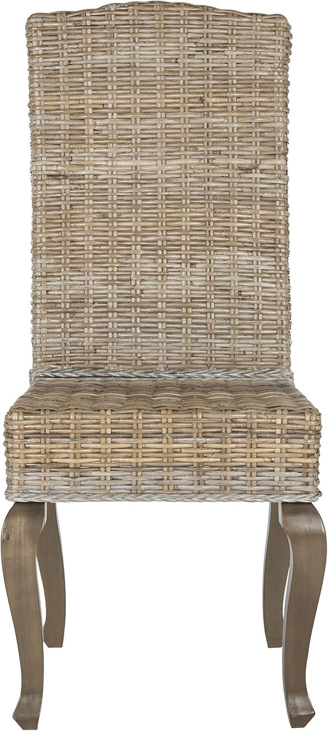 image:imageSafavieh Home Collection Milos Grey Wicker 18inch Dining ChairGrey