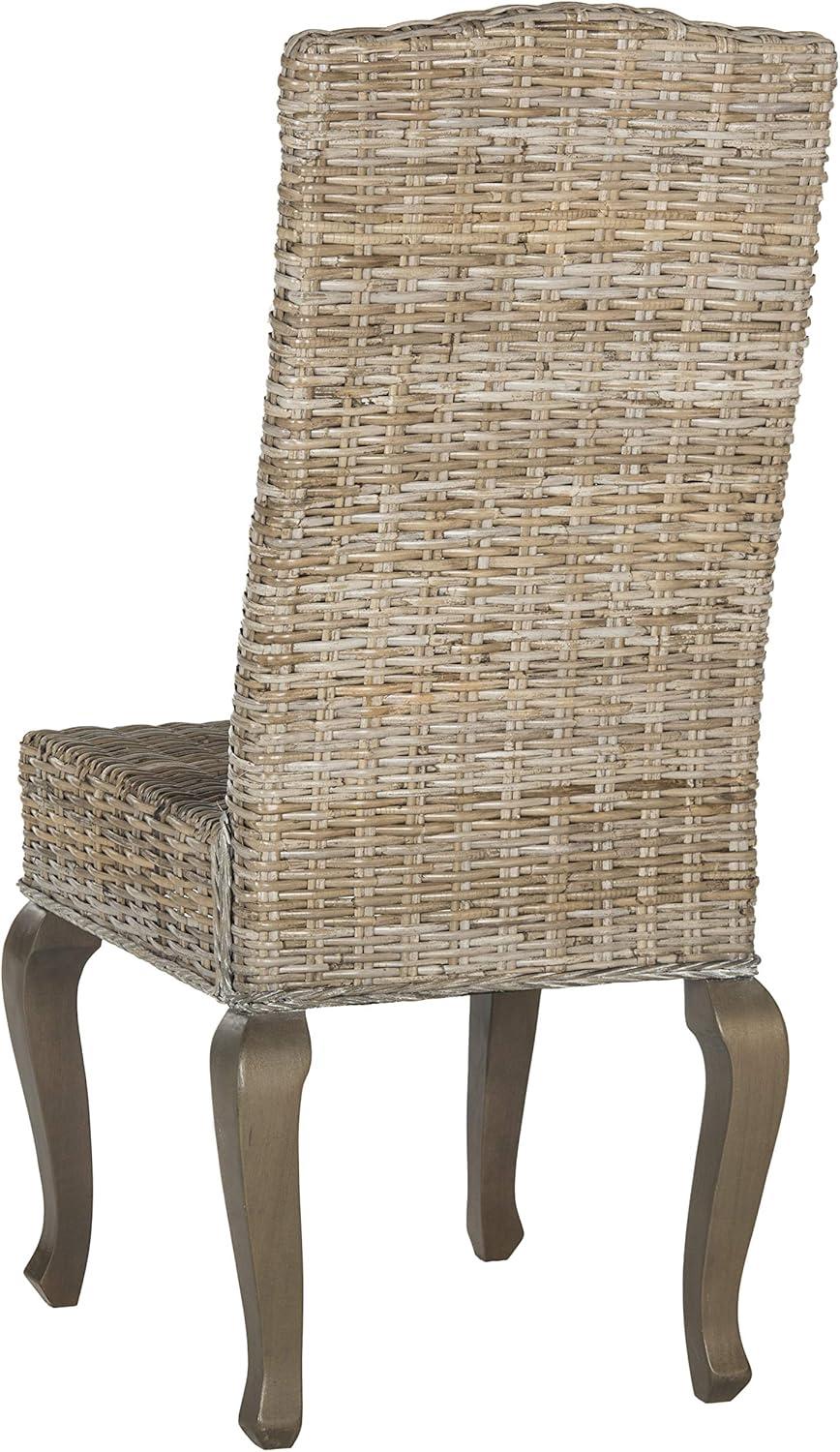 image:imageSafavieh Home Collection Milos Grey Wicker 18inch Dining ChairGrey
