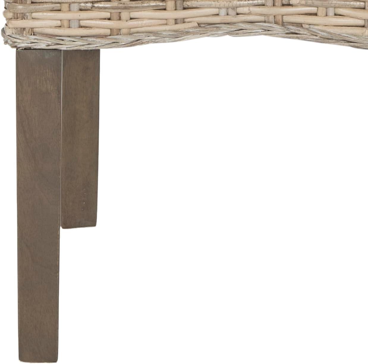 image:imageSafavieh Home Collection Ozias Grey Wicker 18inch Dining ChairGrey