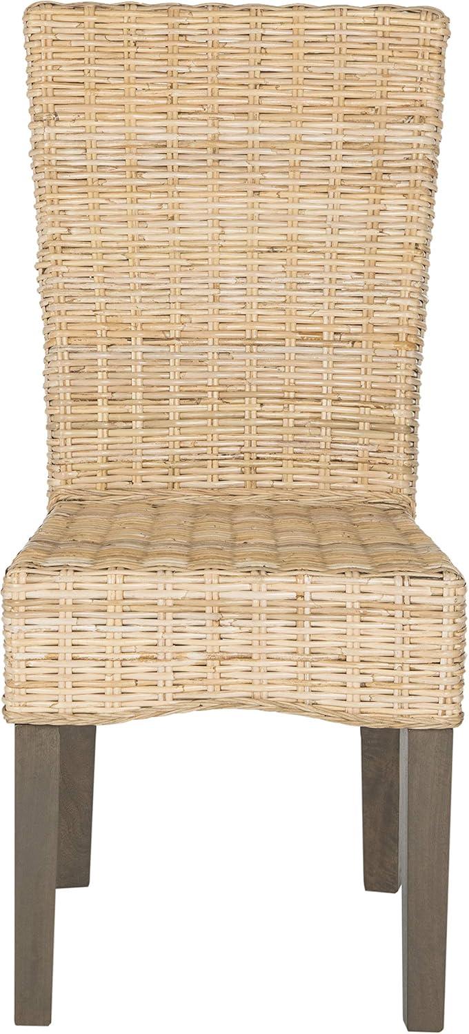 image:imageSafavieh Home Collection Ozias Grey Wicker 18inch Dining ChairNatural