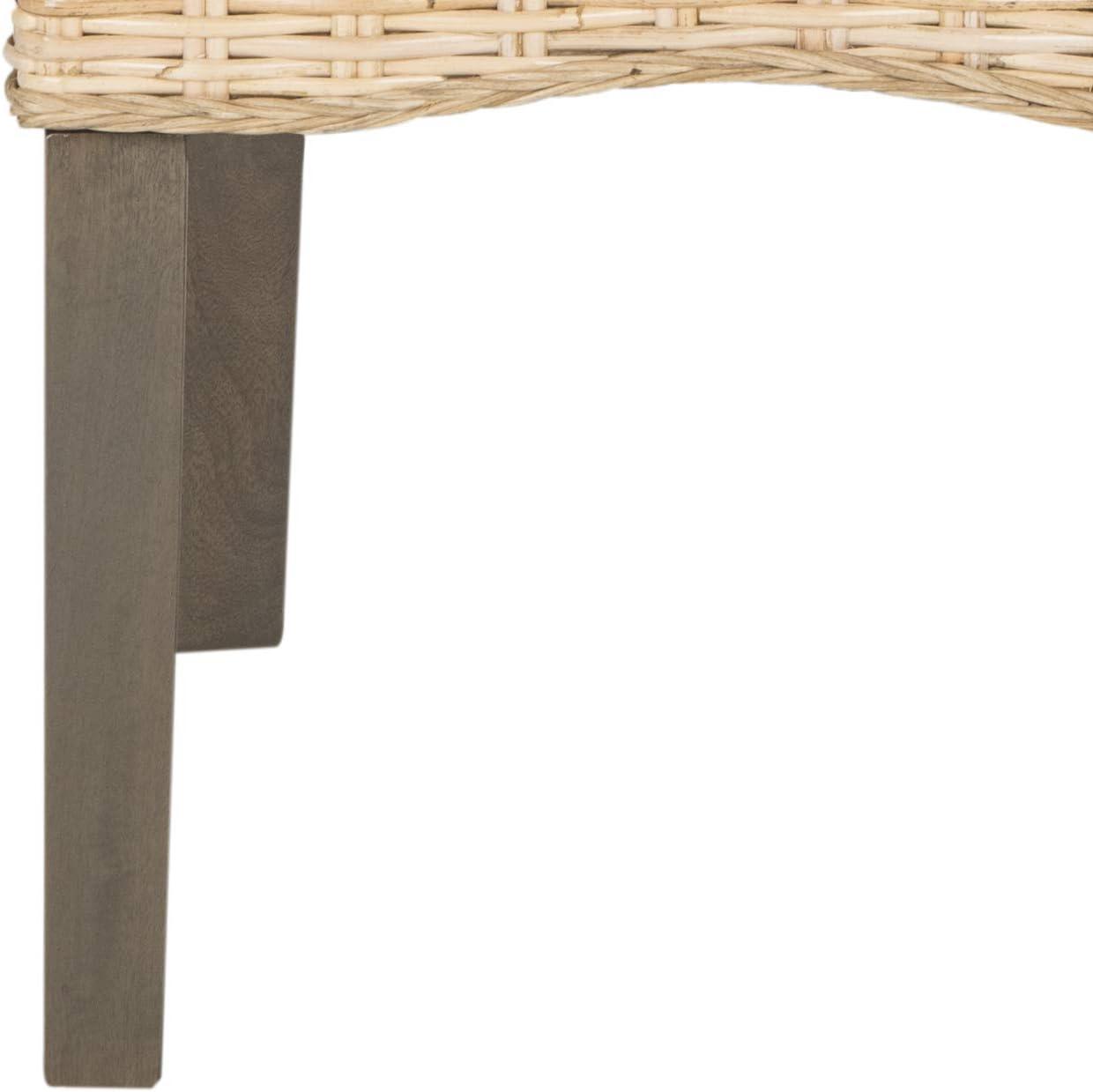image:imageSafavieh Home Collection Ozias Grey Wicker 18inch Dining ChairNatural