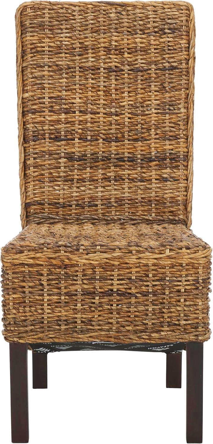 image:imageSafavieh Home Collection Pembrooke Wicker Side Chairs Antique Grey Set of 2Banana Natural