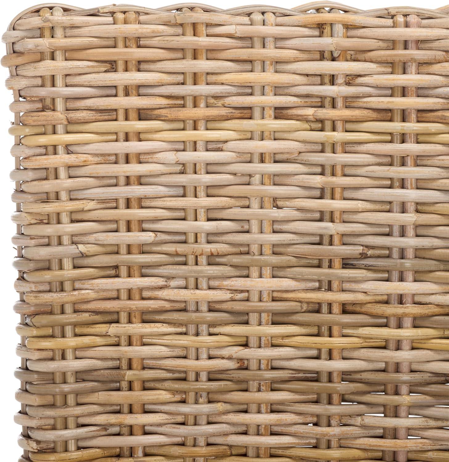 image:imageSafavieh Home Collection Pembrooke Wicker Side Chairs Antique Grey Set of 2Natural
