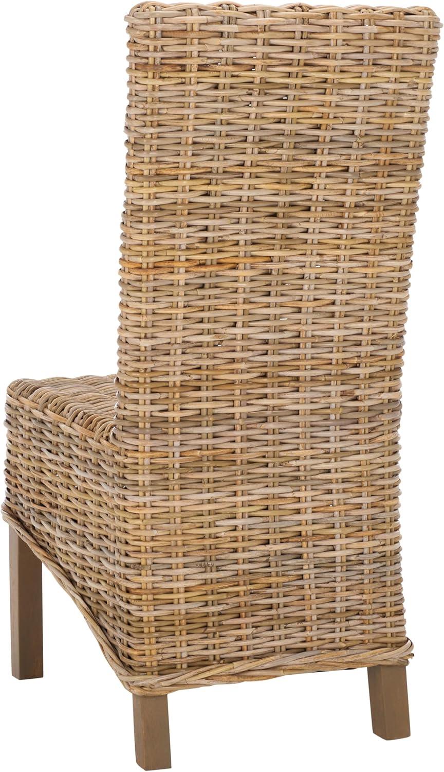 image:imageSafavieh Home Collection Pembrooke Wicker Side Chairs Antique Grey Set of 2Natural