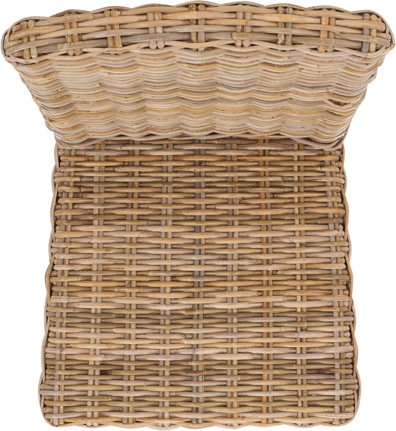 image:imageSafavieh Home Collection Pembrooke Wicker Side Chairs Antique Grey Set of 2Natural