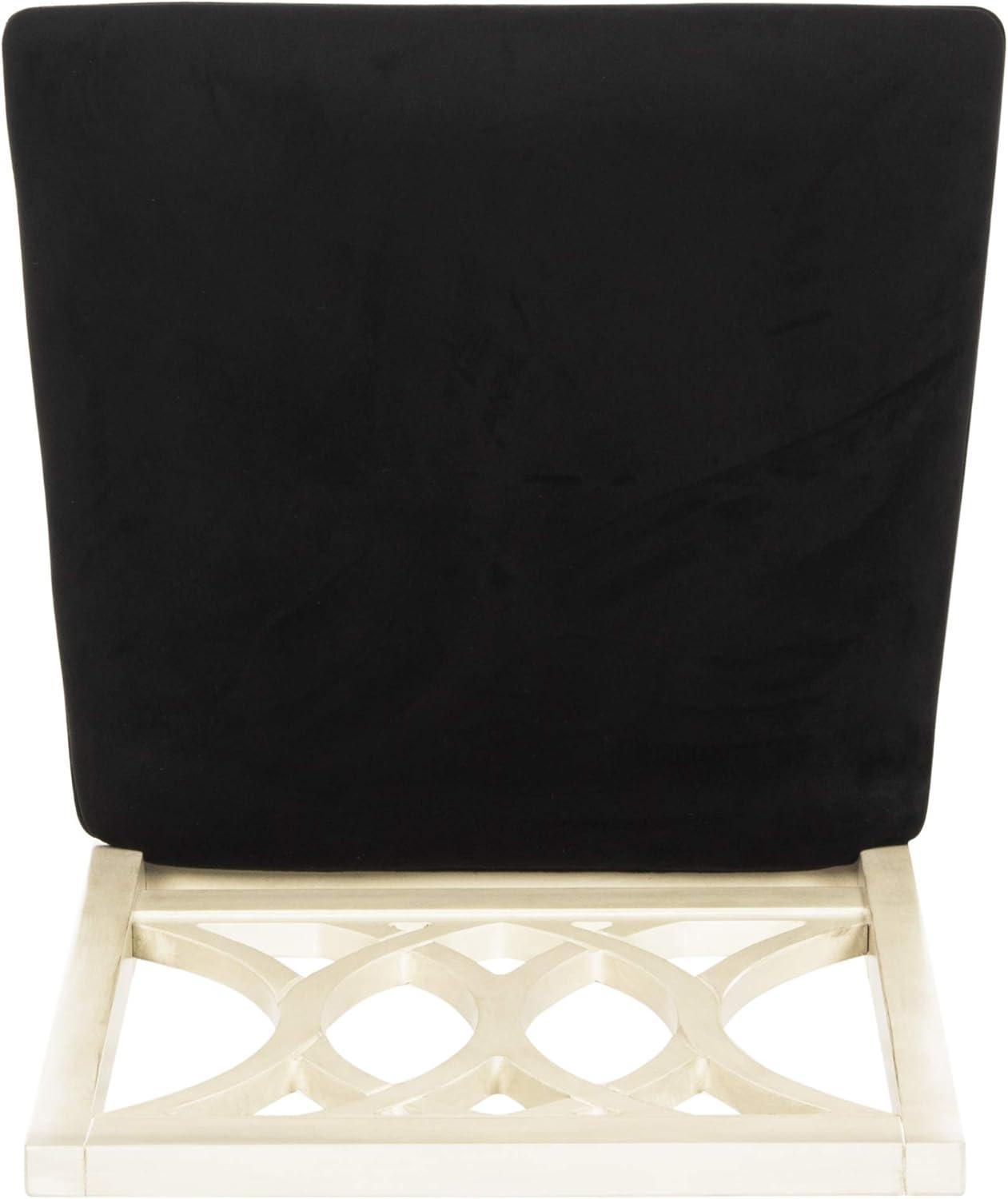 image:imageSafavieh Home Collection Selena Black Velvet and White Side Chair Set of 2Black