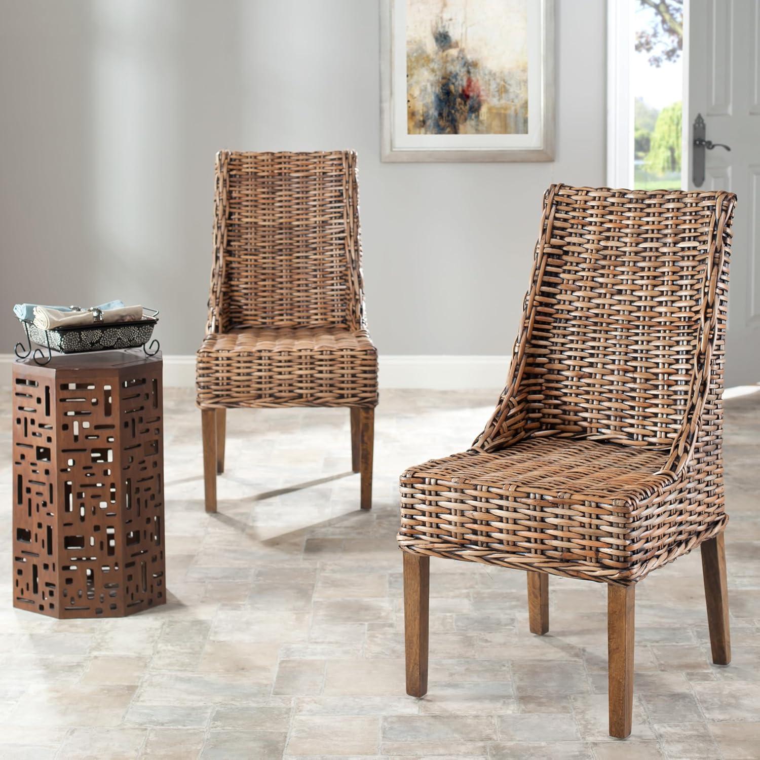 image:imageSafavieh Home Collection Suncoast Brown Dining ChairBrown