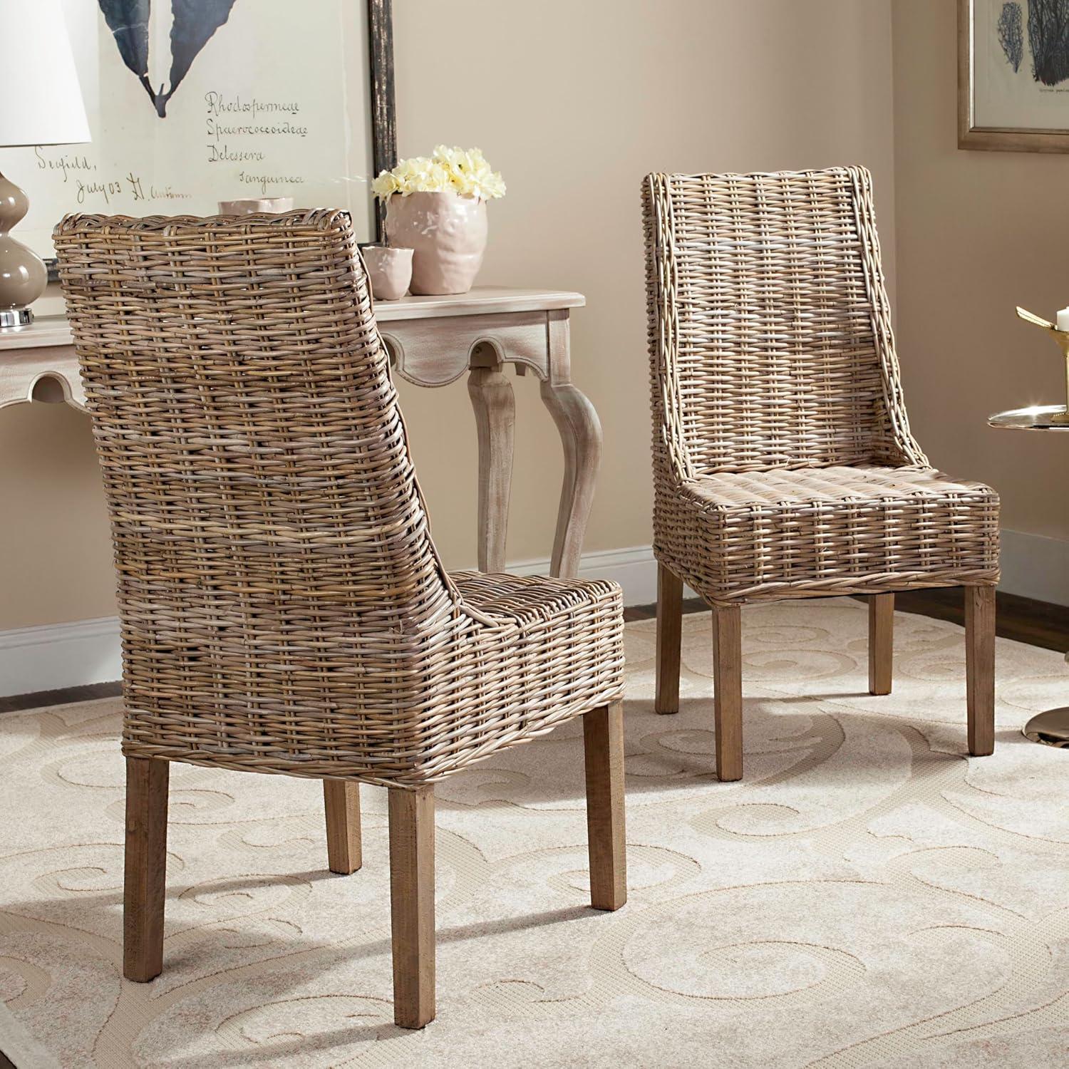 image:imageSafavieh Home Collection Suncoast Brown Dining ChairNatural