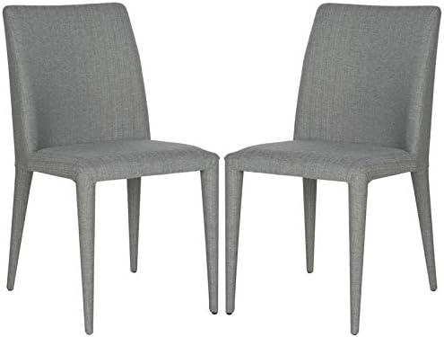 image:imageSafavieh Home Collection Warner MidCentury White Round Back Side ChairBrown