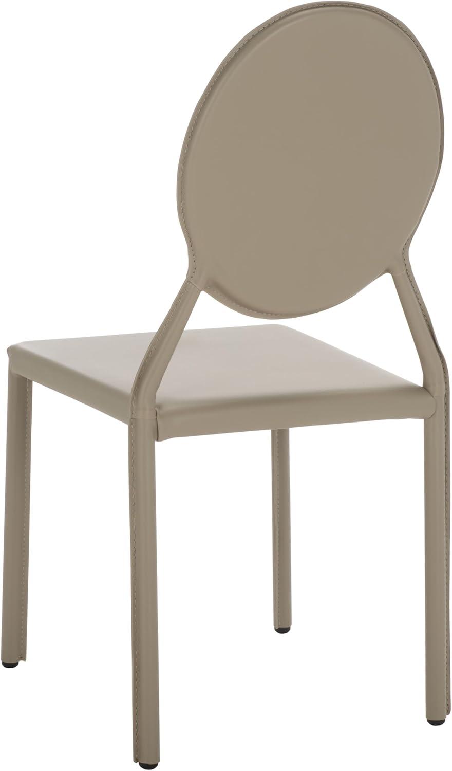 image:imageSafavieh Home Collection Warner MidCentury White Round Back Side ChairGrey